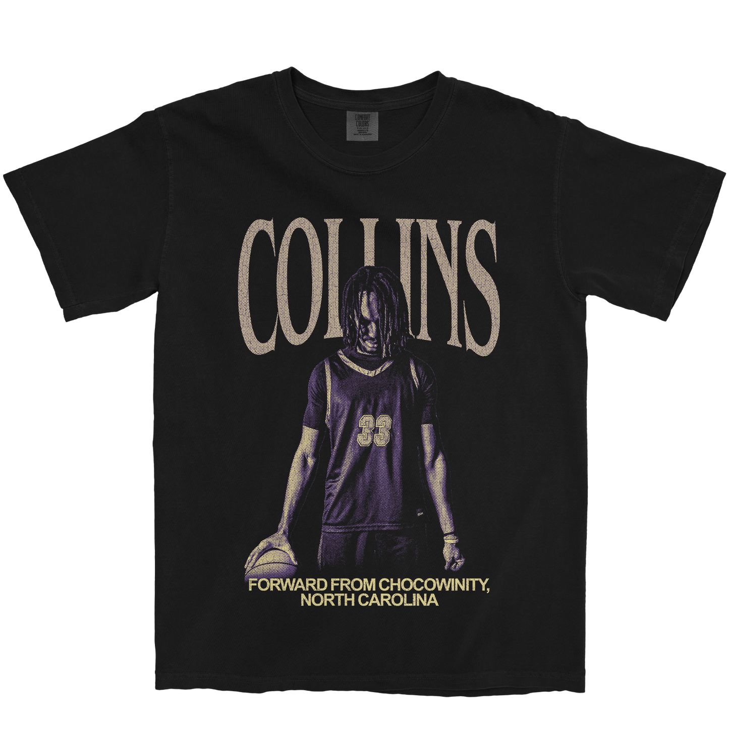 VERNON COLLINS JR. VINTAGE BLACK TEE