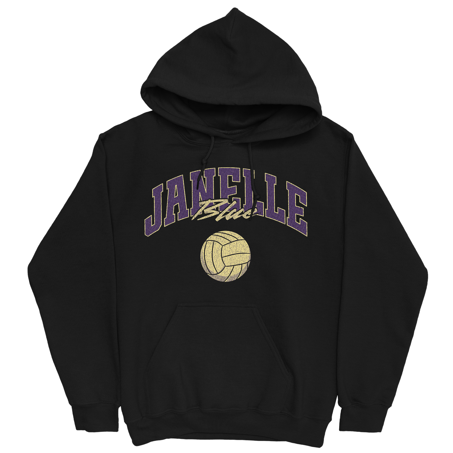 JANELLE BLUE VOLLEYBALL BLACK HOODIE
