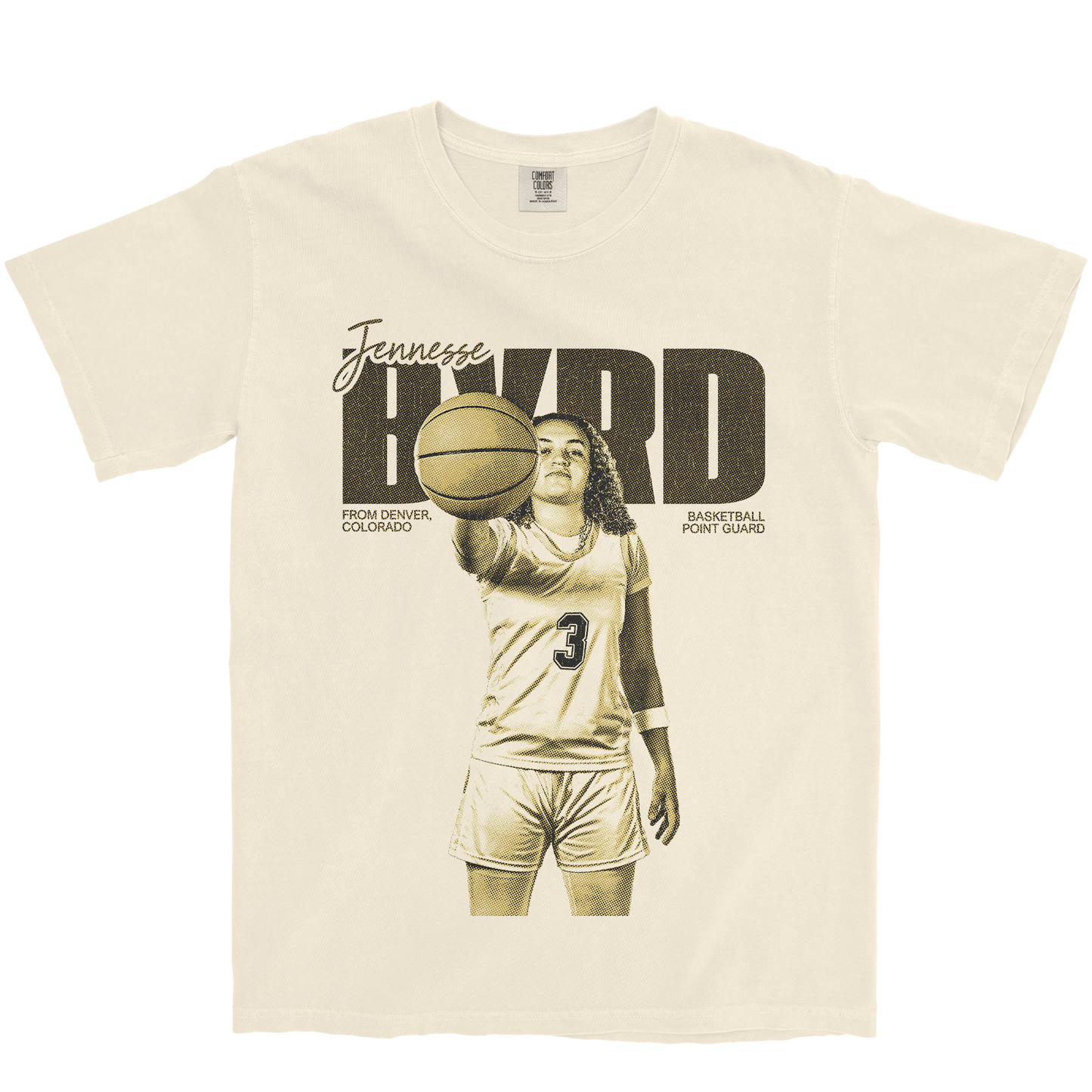 JENNESSE BYRD VINTAGE IVORY TEE