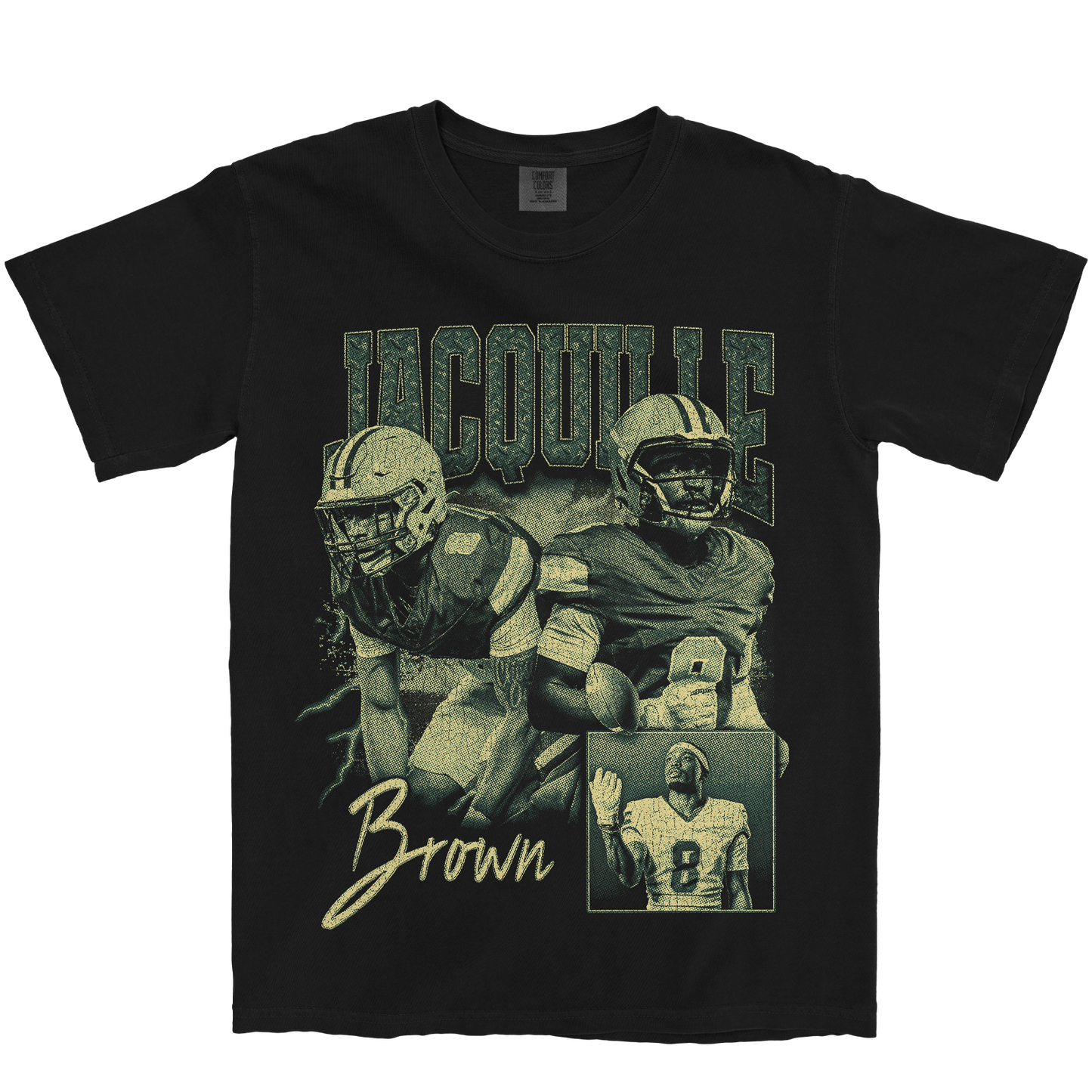 JACQUILLE BROWN GRAPHIC BLACK TEE