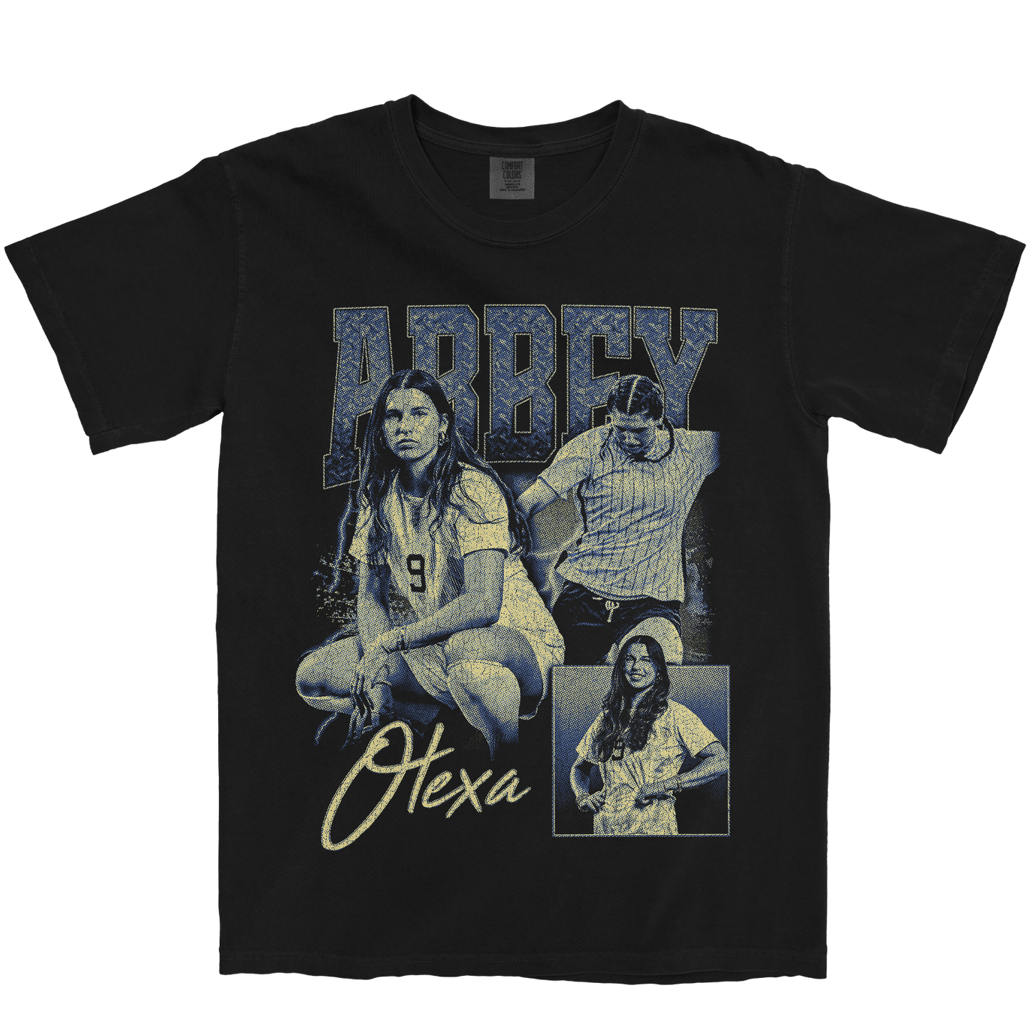 ABBEY OLEXA GRAPHIC BLACK TEE