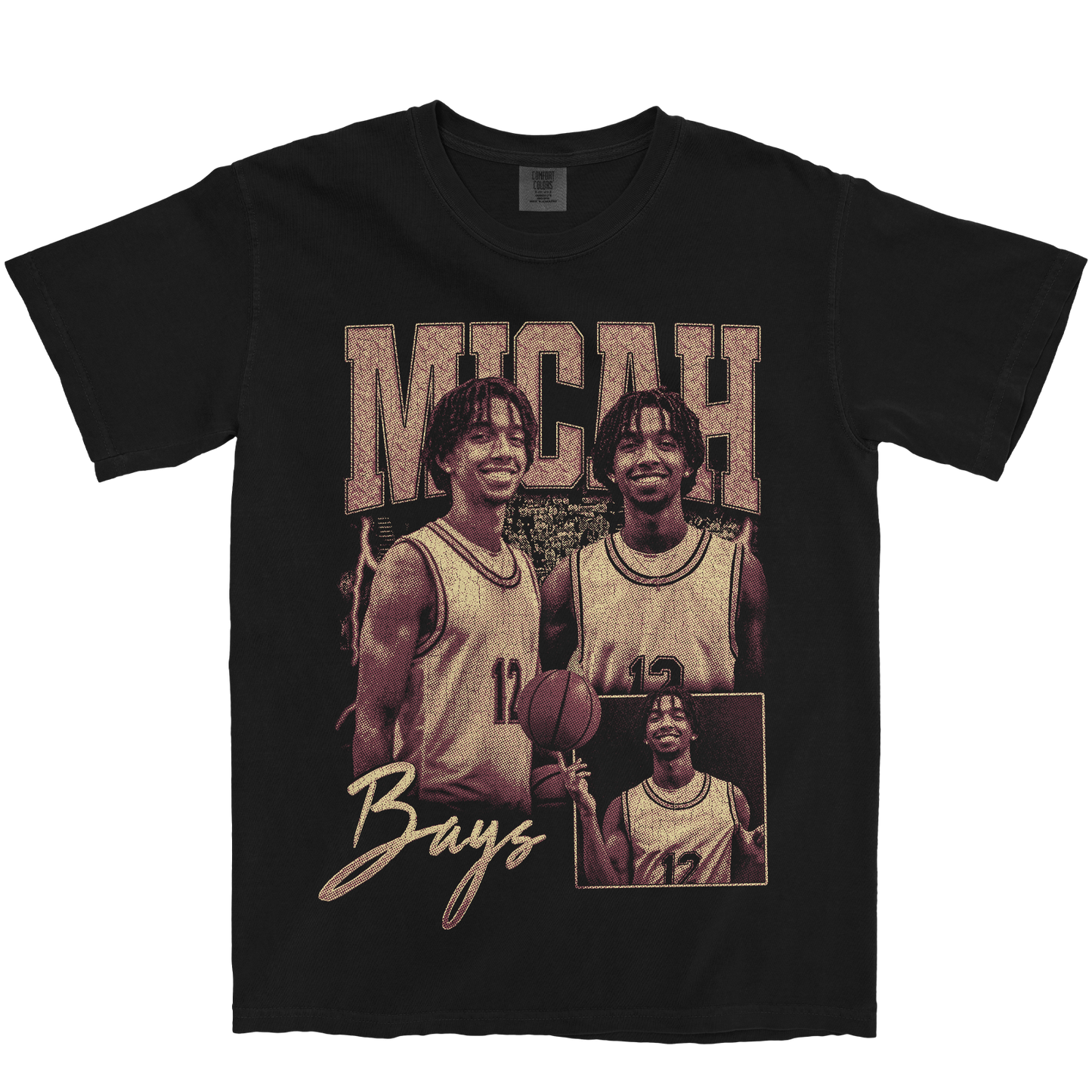MICAH BAYS GRAPHIC BLACK TEE