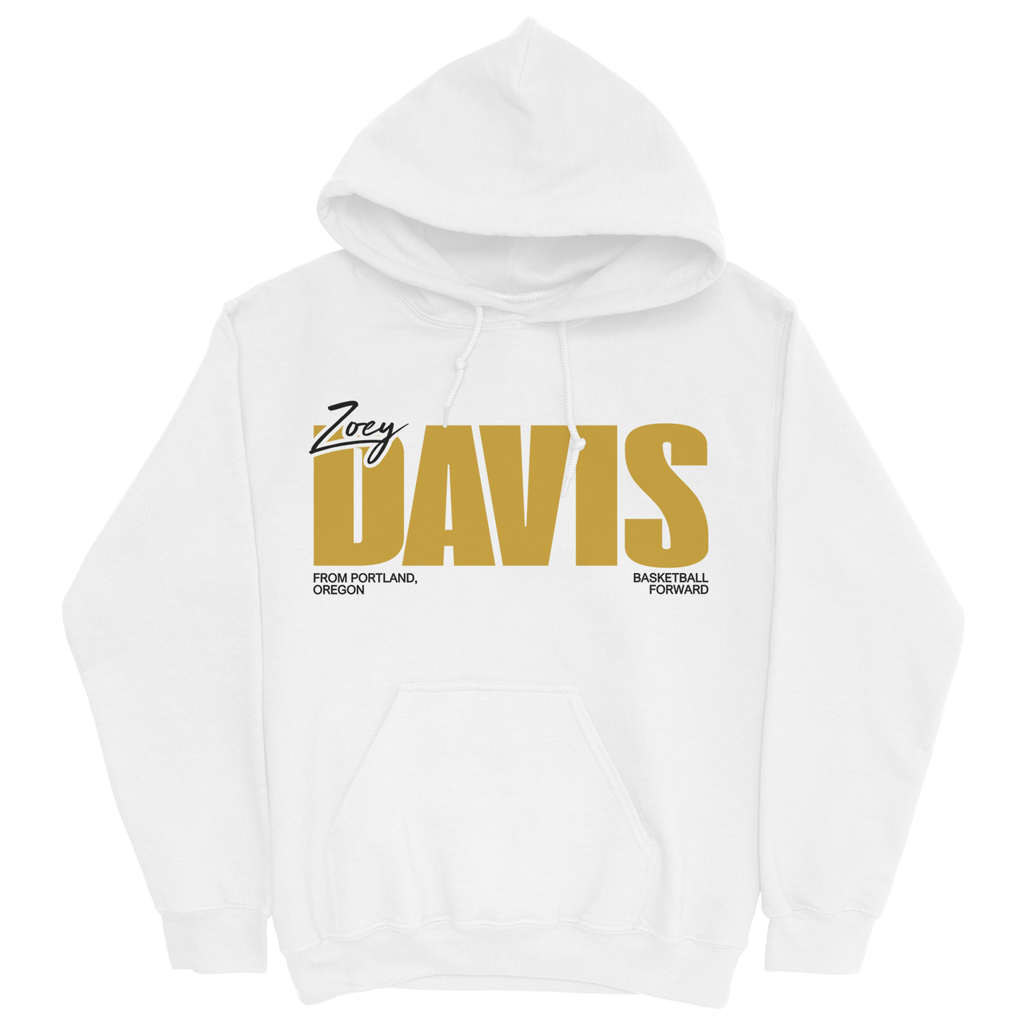 ZOEY DAVIS CLASSIC WHITE HOODIE