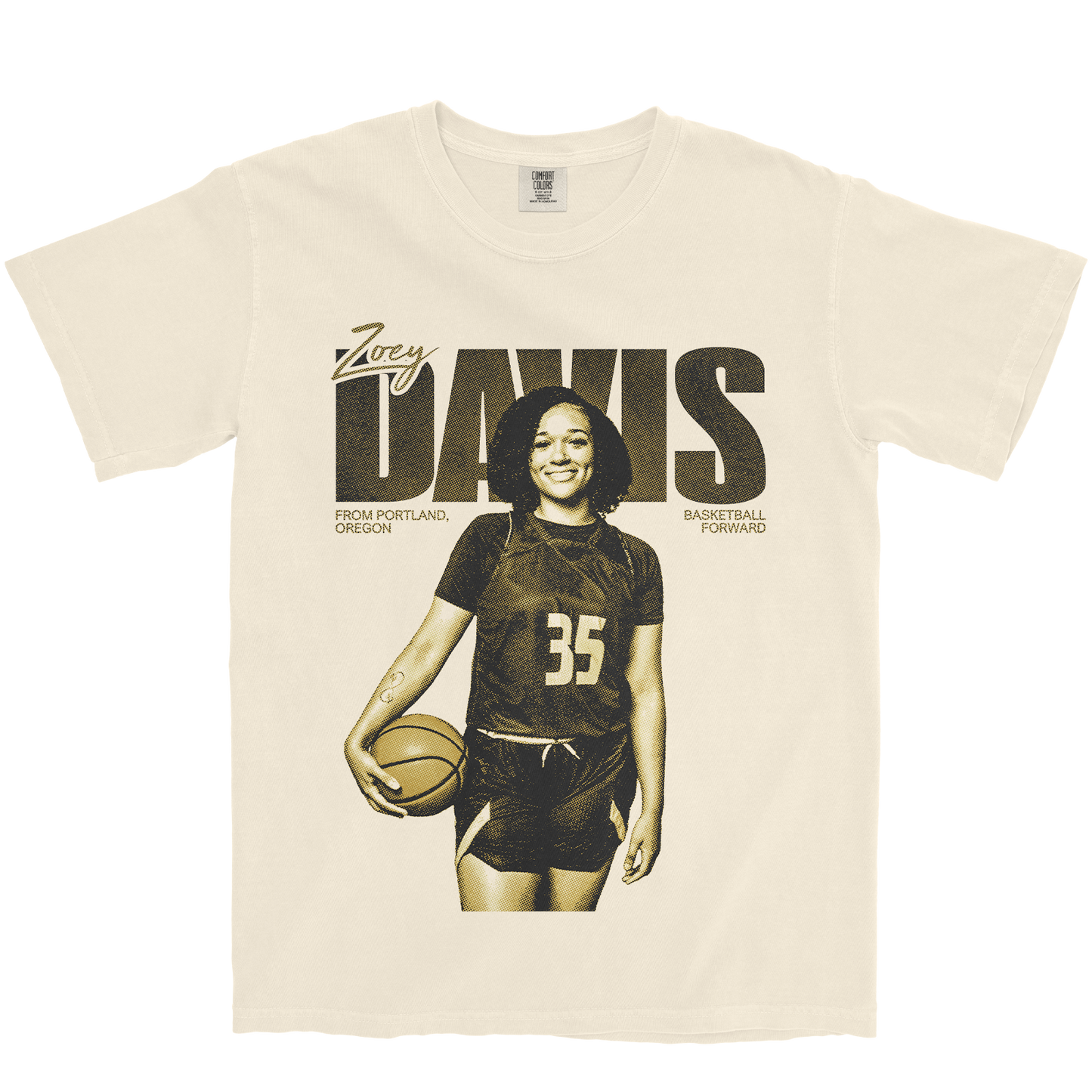 ZOEY DAVIS VINTAGE IVORY TEE