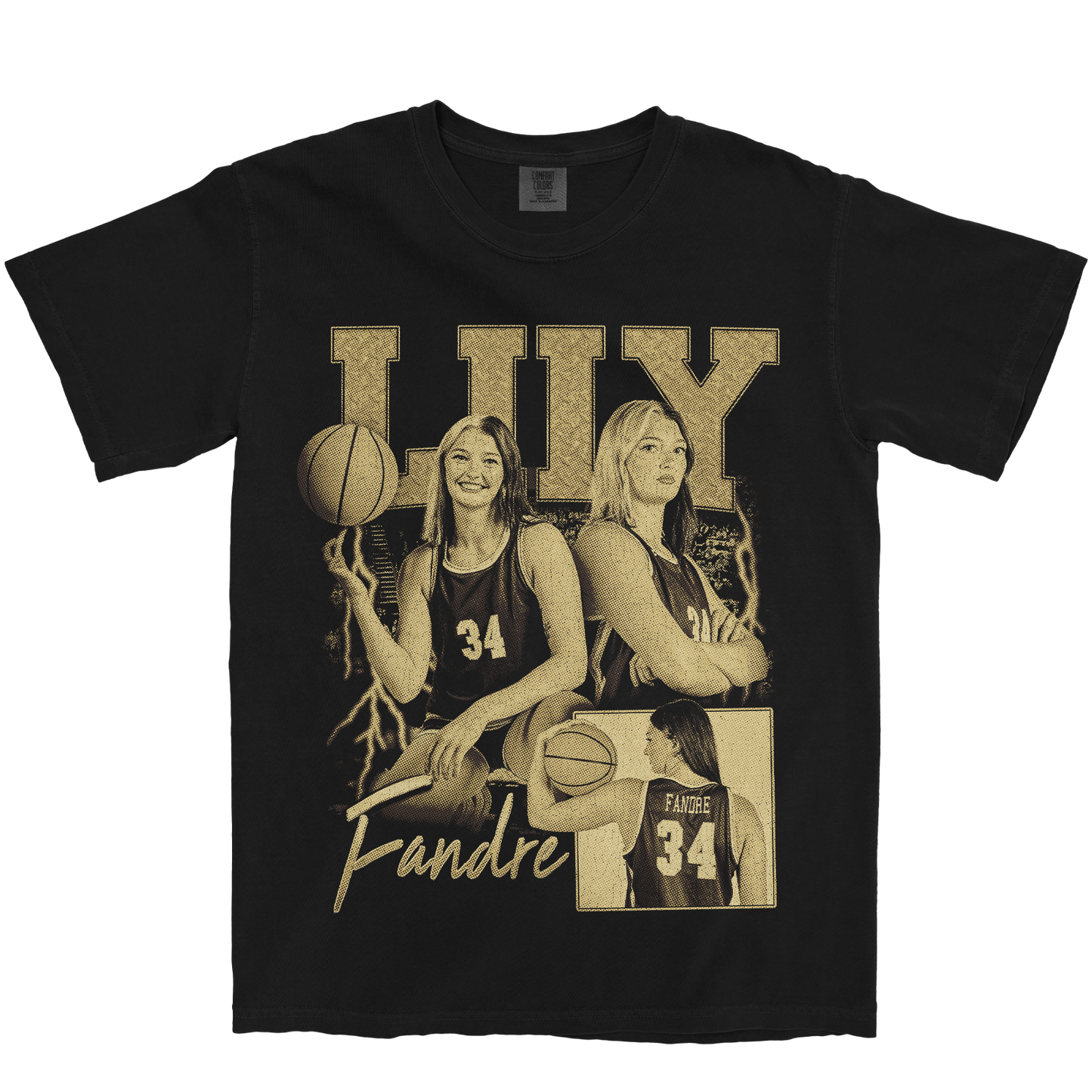 LILY FANDRE GRAPHIC BLACK TEE