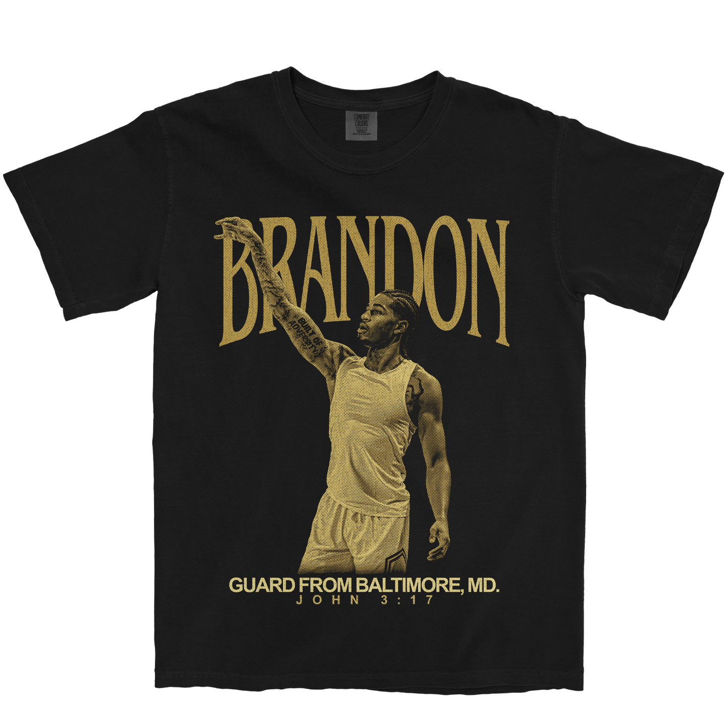 DALYN BRANDON VINTAGE BLACK TEE