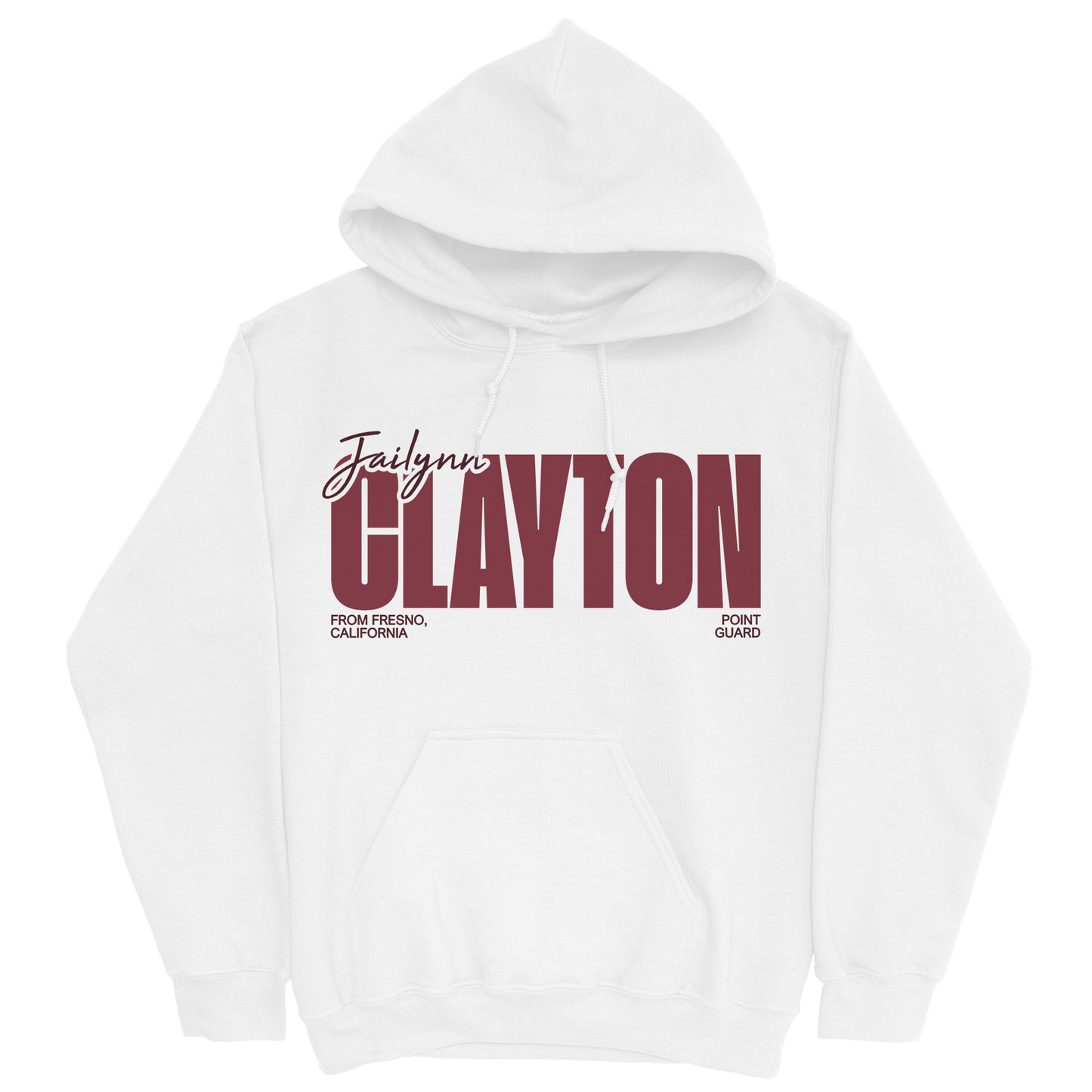 JAILYNN CLAYTON CLASSIC WHITE HOODIE