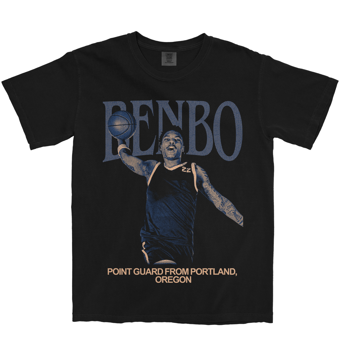 KA'MAR BENBO VINTAGE BLACK TEE