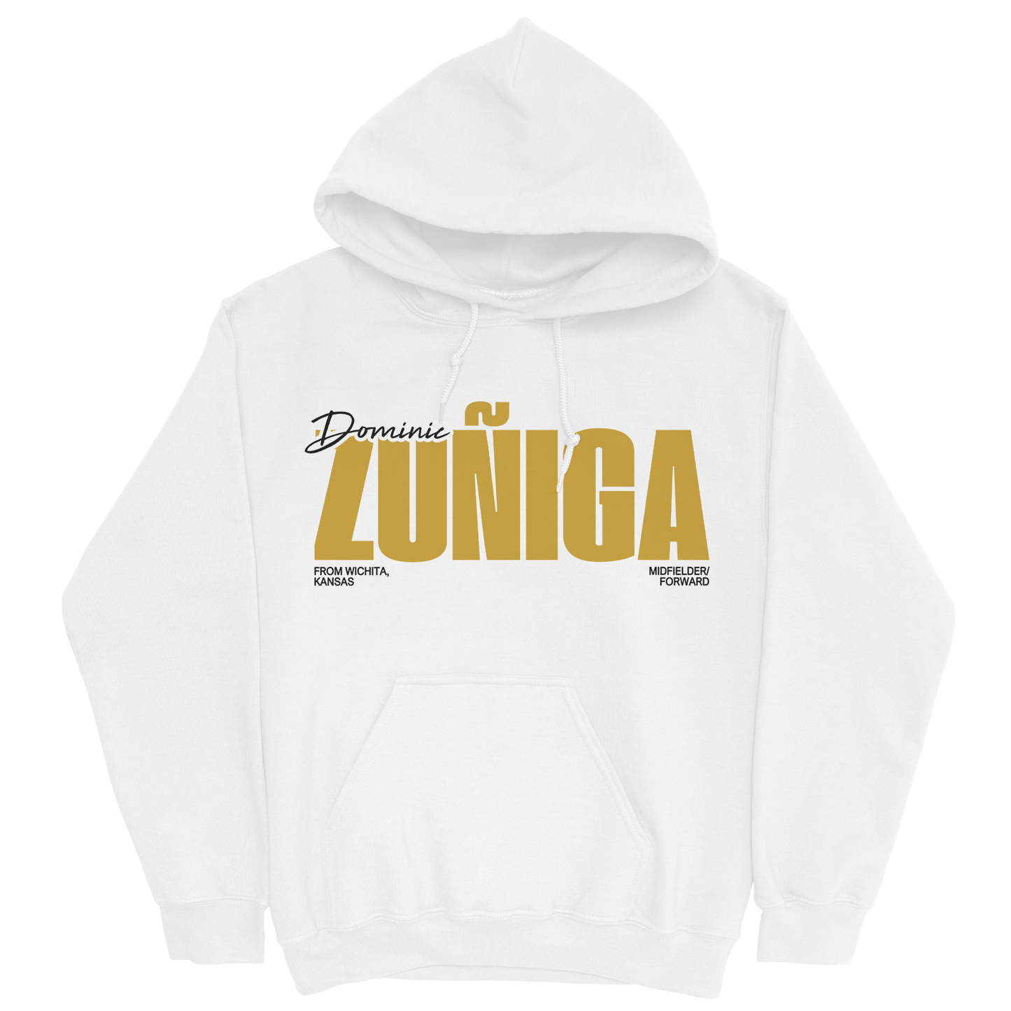 DOMINIC ZUNIGA CLASSIC WHITE HOODIE