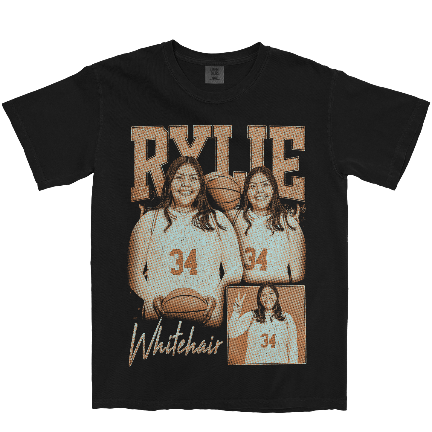 RYLIE WHITEHAIR GRAPHIC BLACK TEE