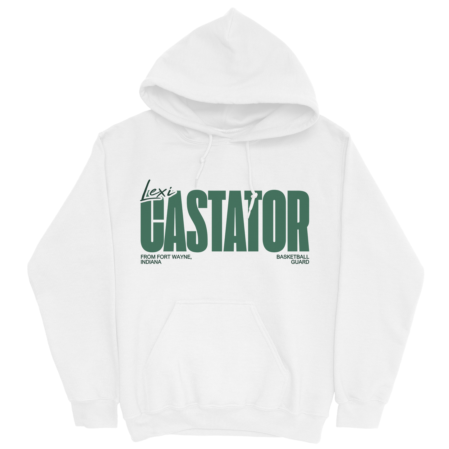 LEXI CASTATOR CLASSIC WHITE HOODIE