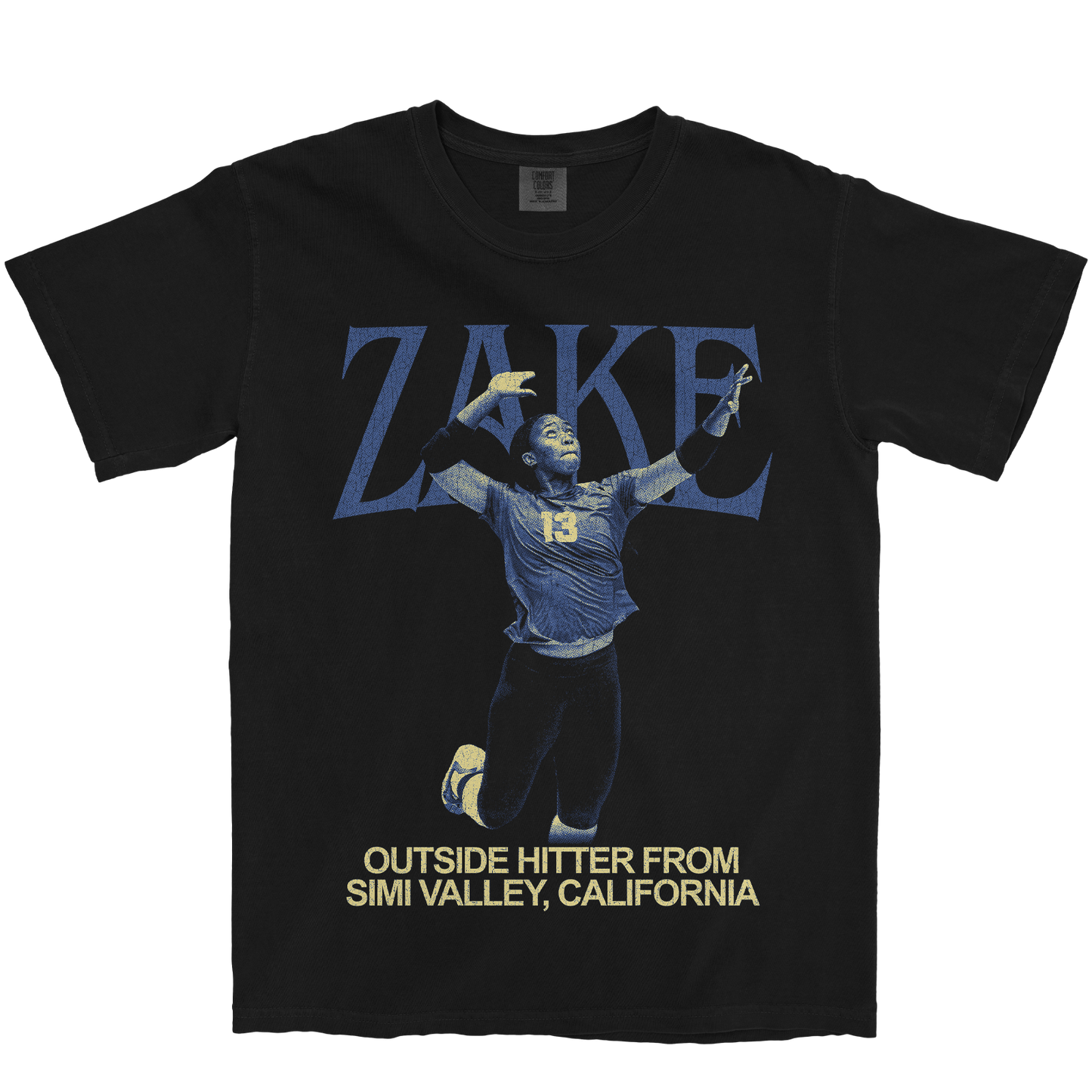 NICOLE ZAKE VINTAGE BLACK TEE