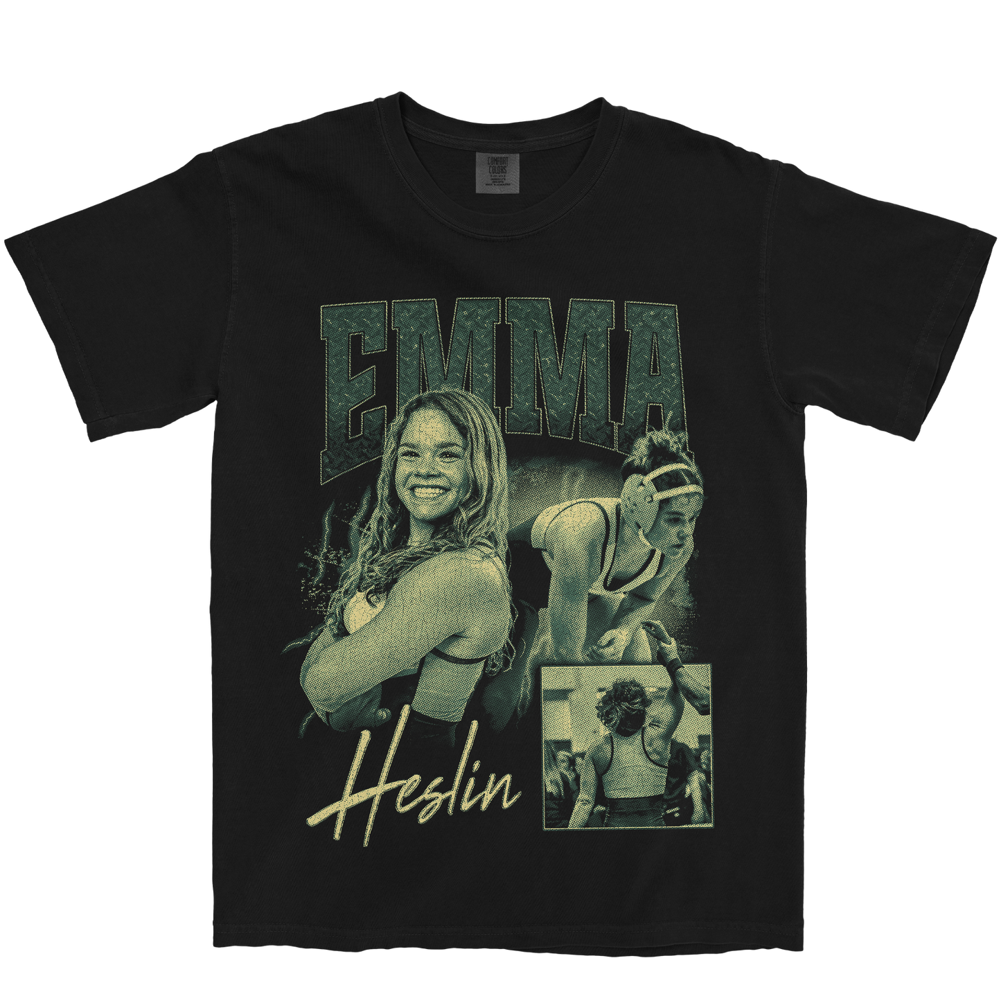 EMMA HESLIN GRAPHIC BLACK TEE