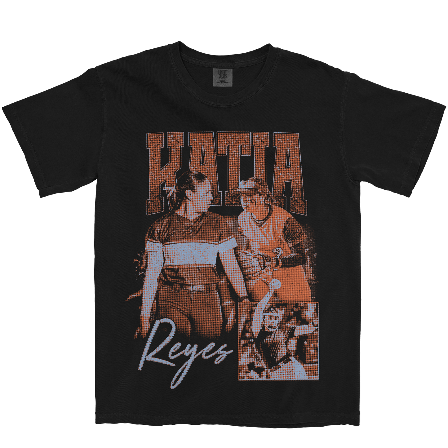 KATIA REYES GRAPHIC BLACK TEE
