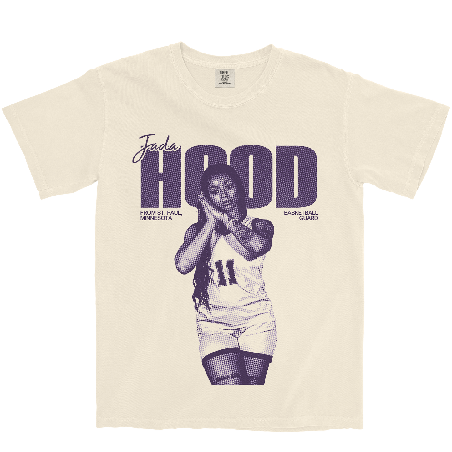JADA HOOD VINTAGE IVORY TEE