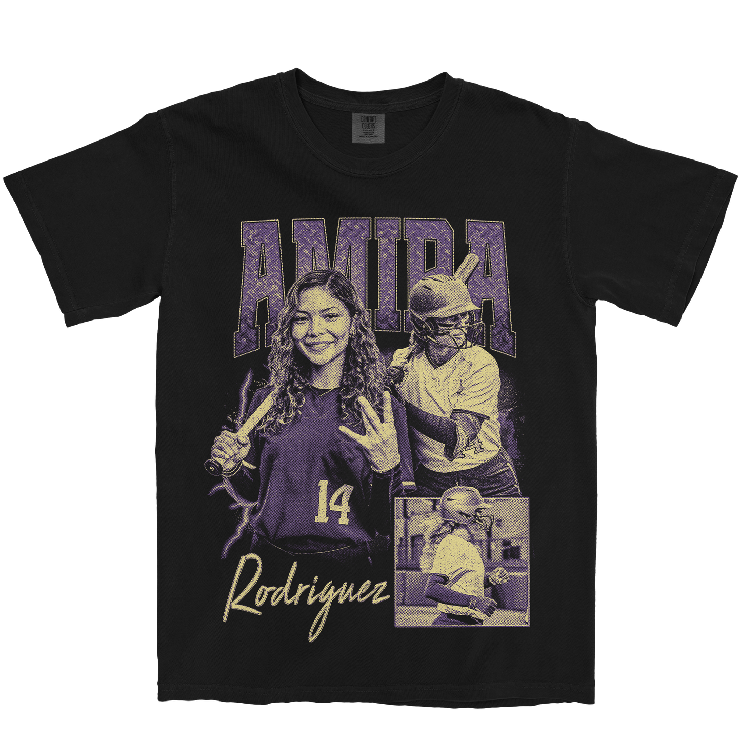 AMIRA RODRIGUEZ GRAPHIC BLACK TEE