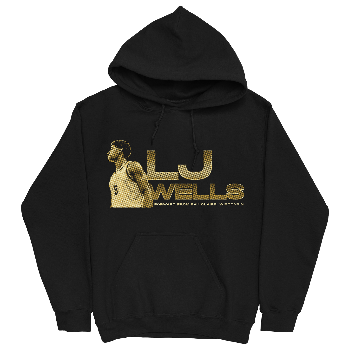LJ WELLS RETRO BLACK HOODIE