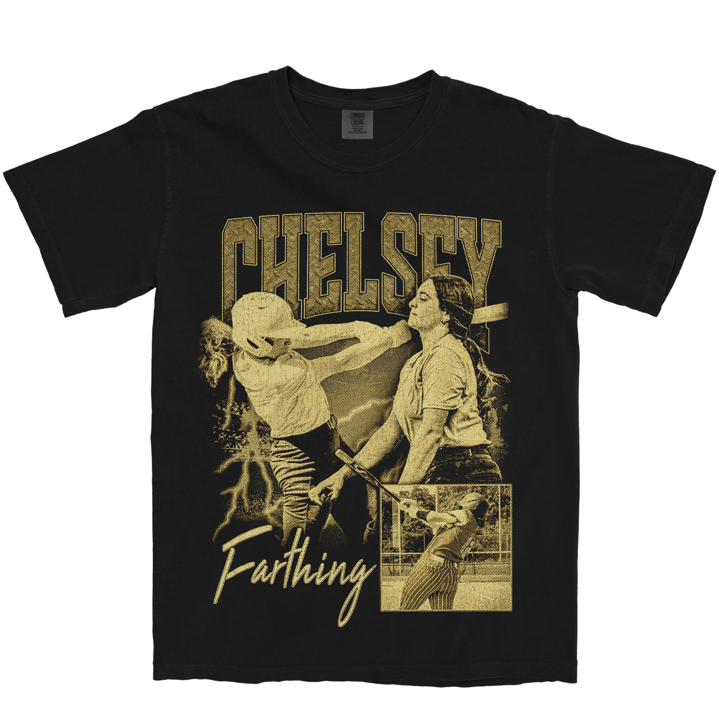CHELSEY FARTHING GRAPHIC BLACK TEE