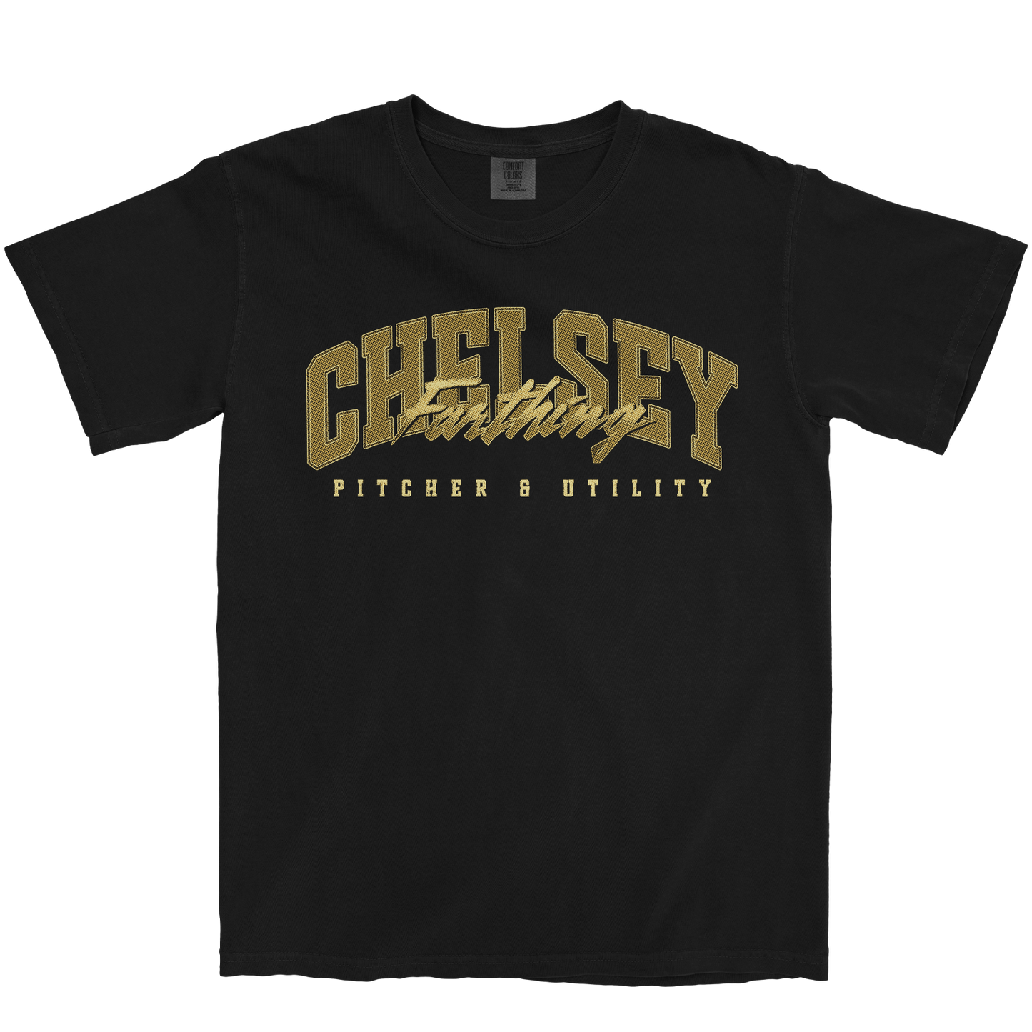 CHELSEY FARTHING RETRO BLACK TEE