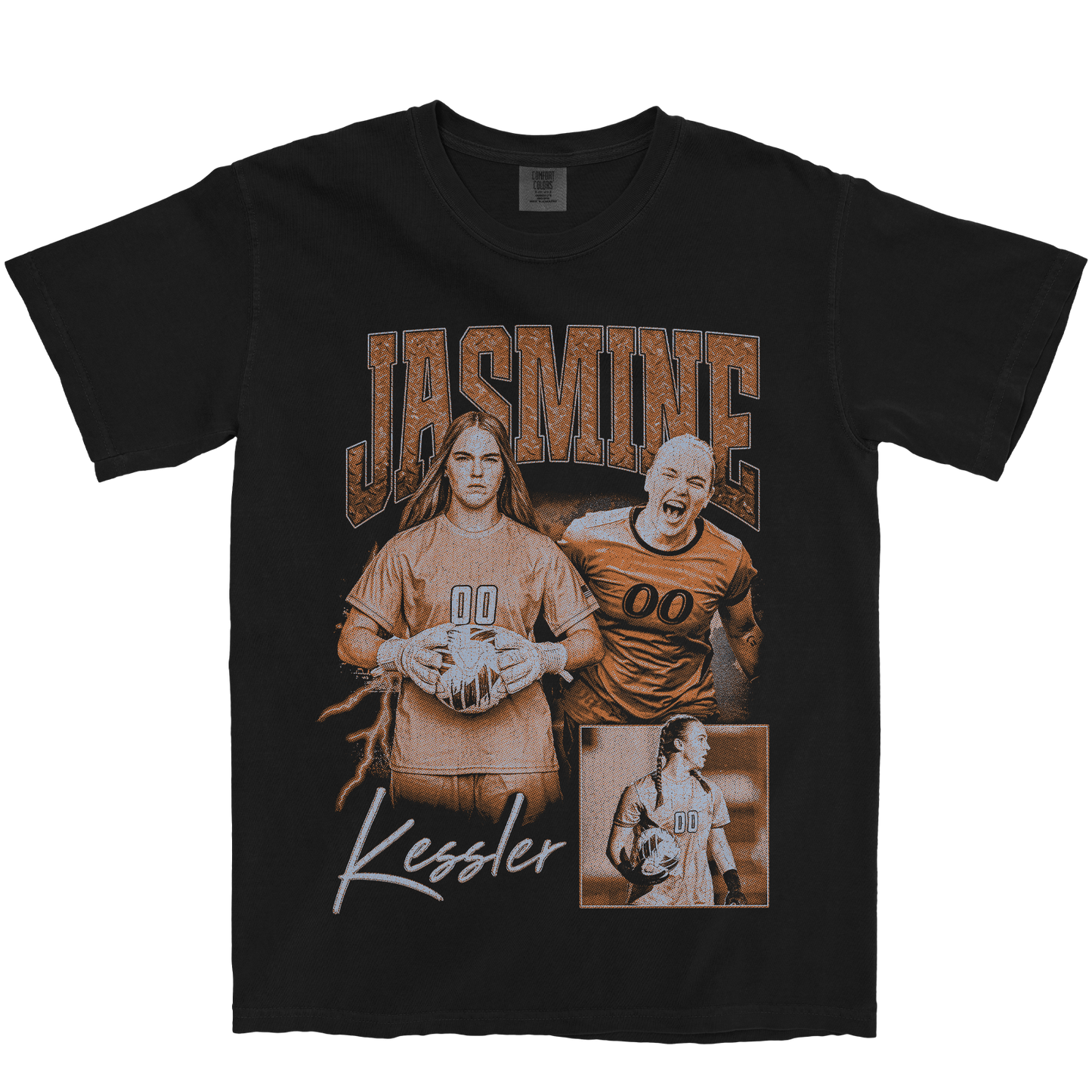 JASMINE KESSLER GRAPHIC BLACK TEE