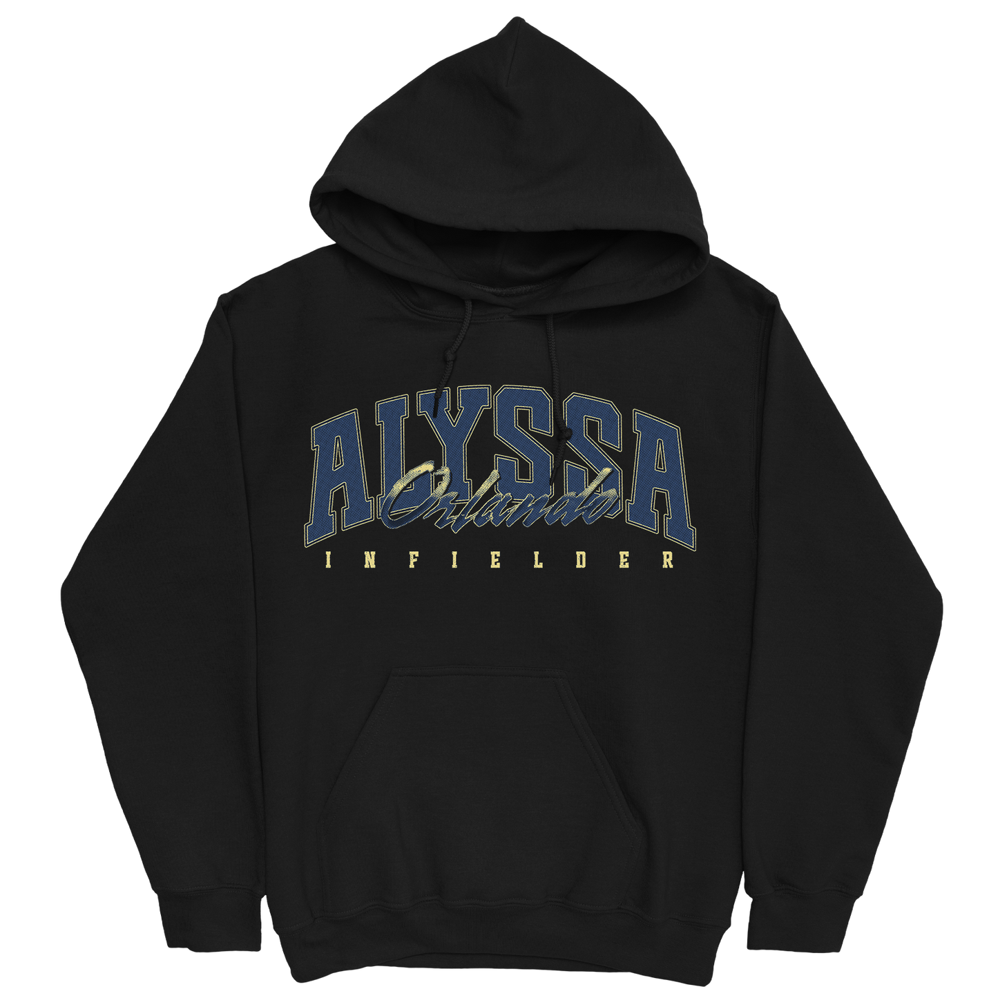 ALYSSA ORLANDO RETRO BLACK HOODIE
