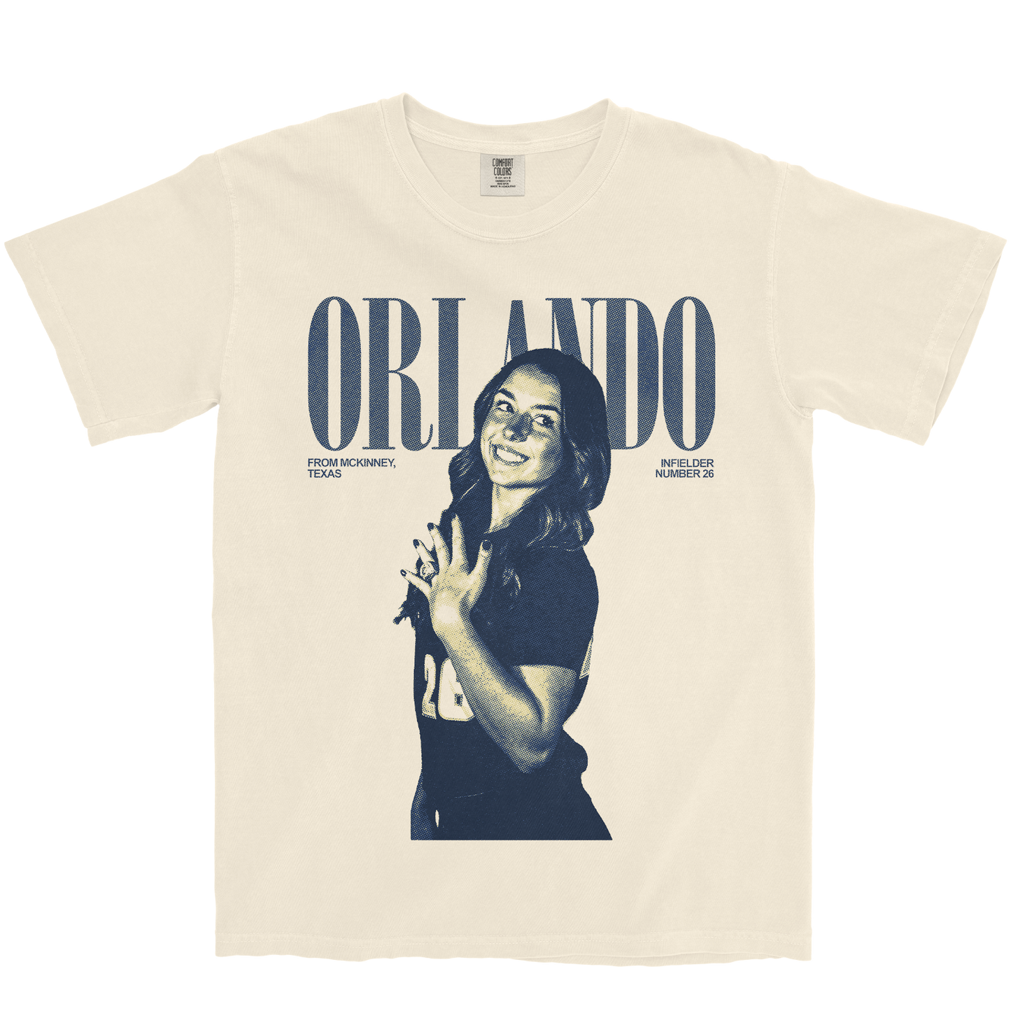 ALYSSA ORLANDO VINTAGE IVORY TEE