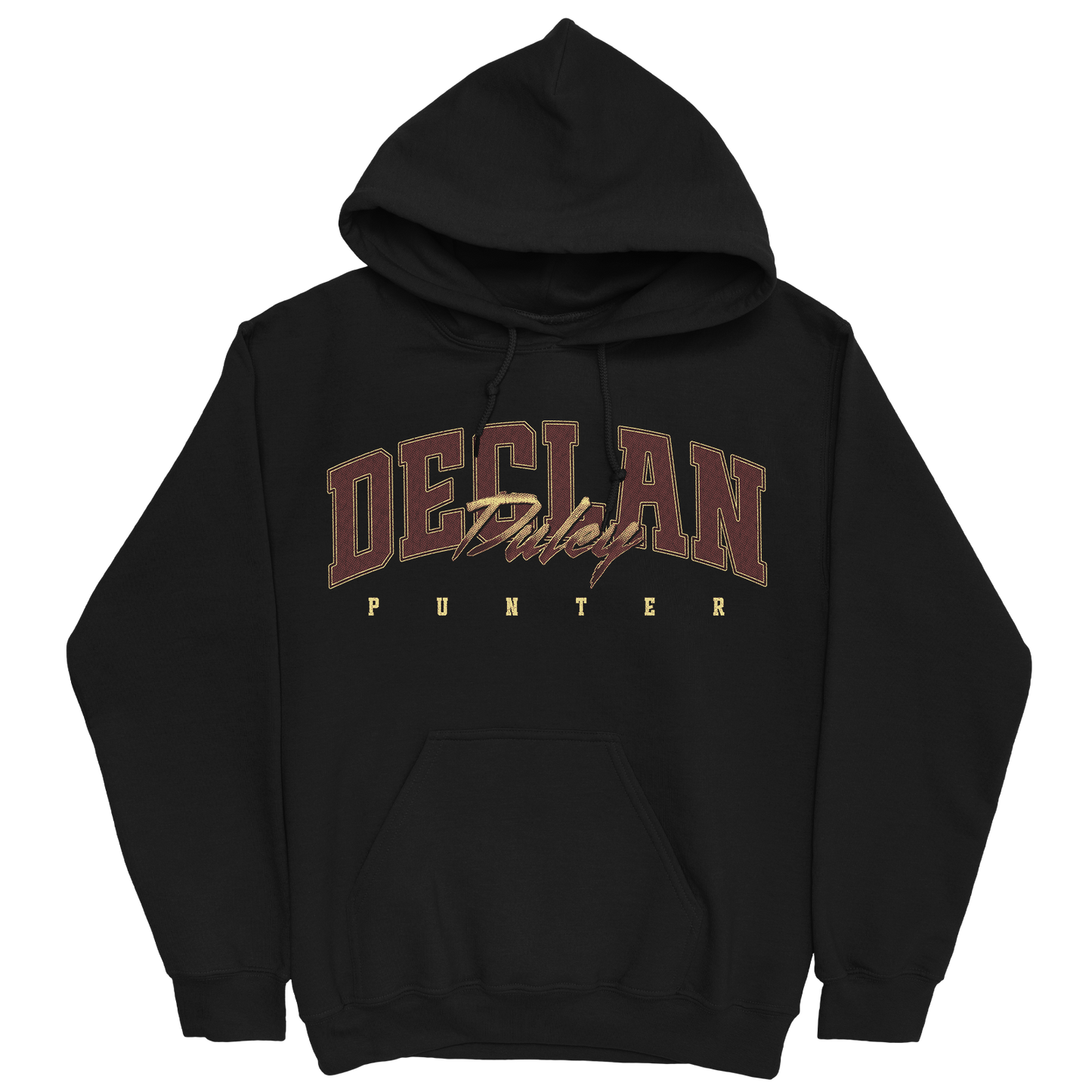 DECLAN DULEY RETRO BLACK HOODIE