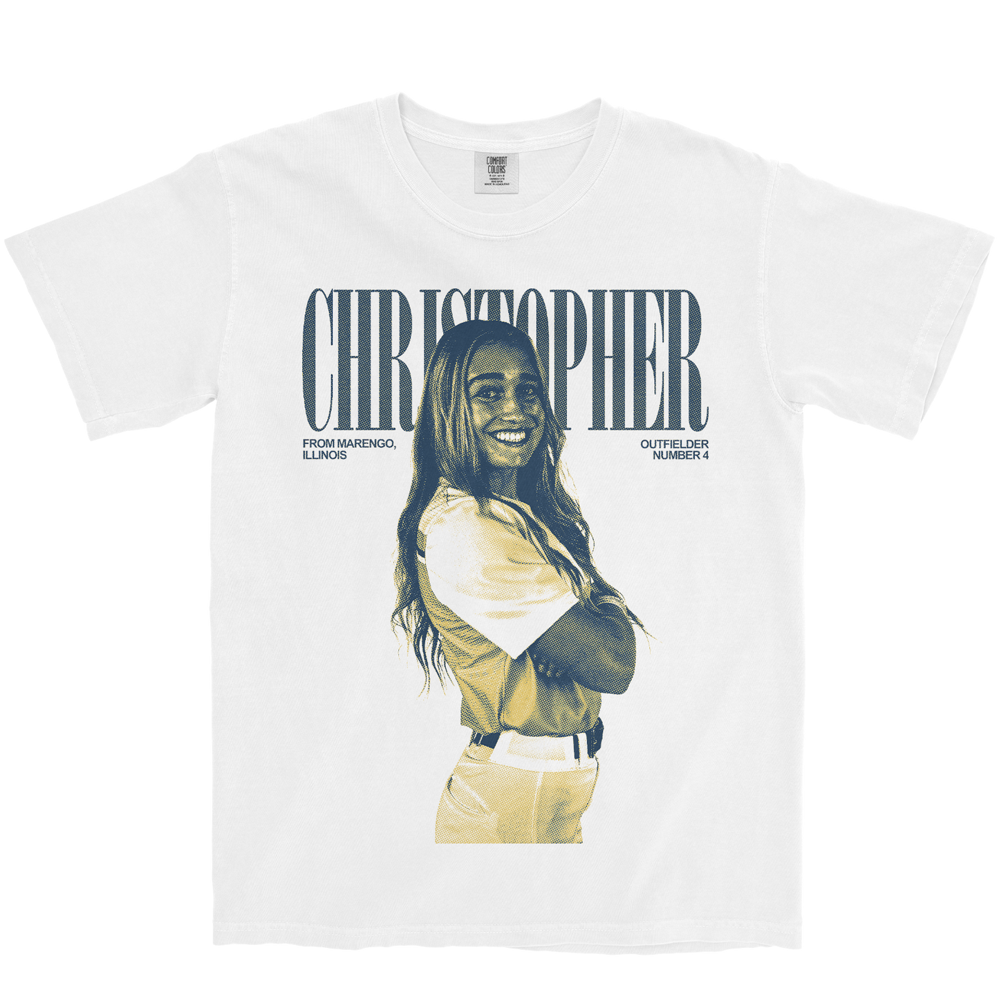 MADDY CHRISTOPHER VINTAGE WHITE TEE