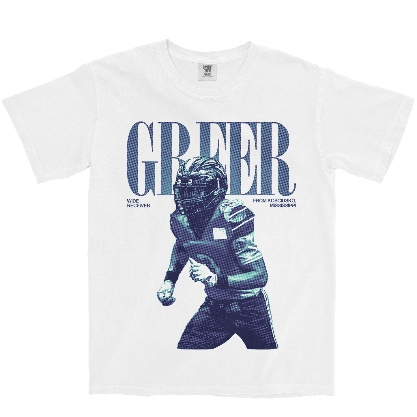 AAKIEL GREER VINTAGE WHITE TEE