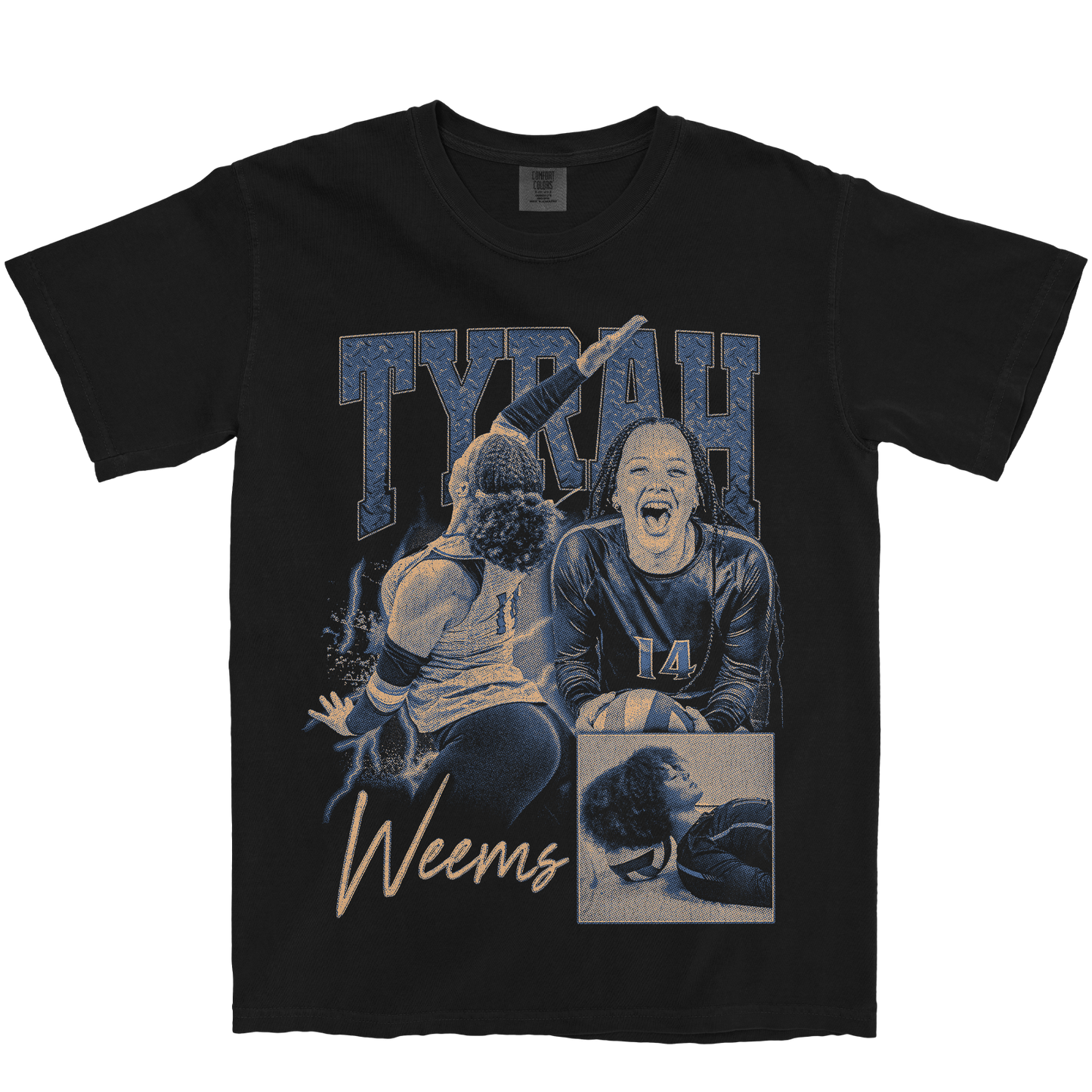 TYRAH WEEMS GRAPHIC BLACK TEE