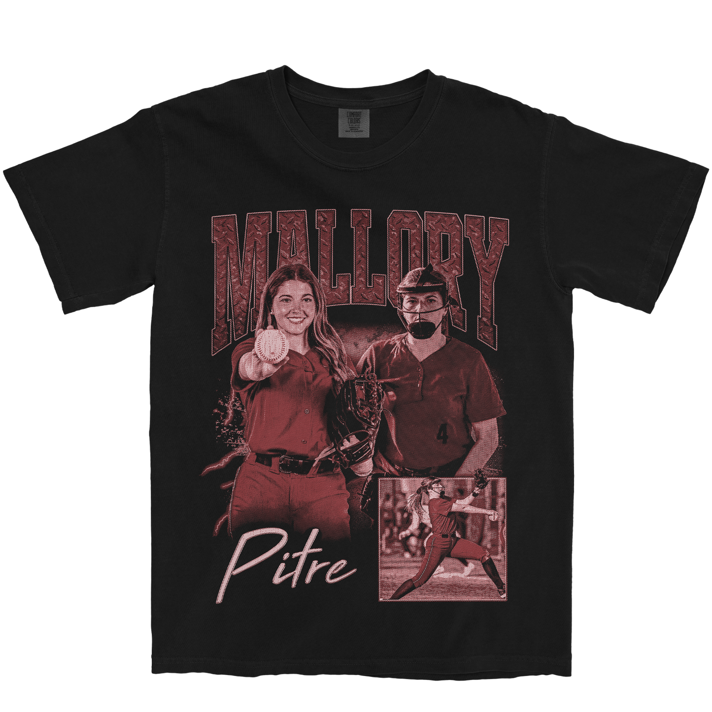 MALLORY PITRE GRAPHIC BLACK TEE