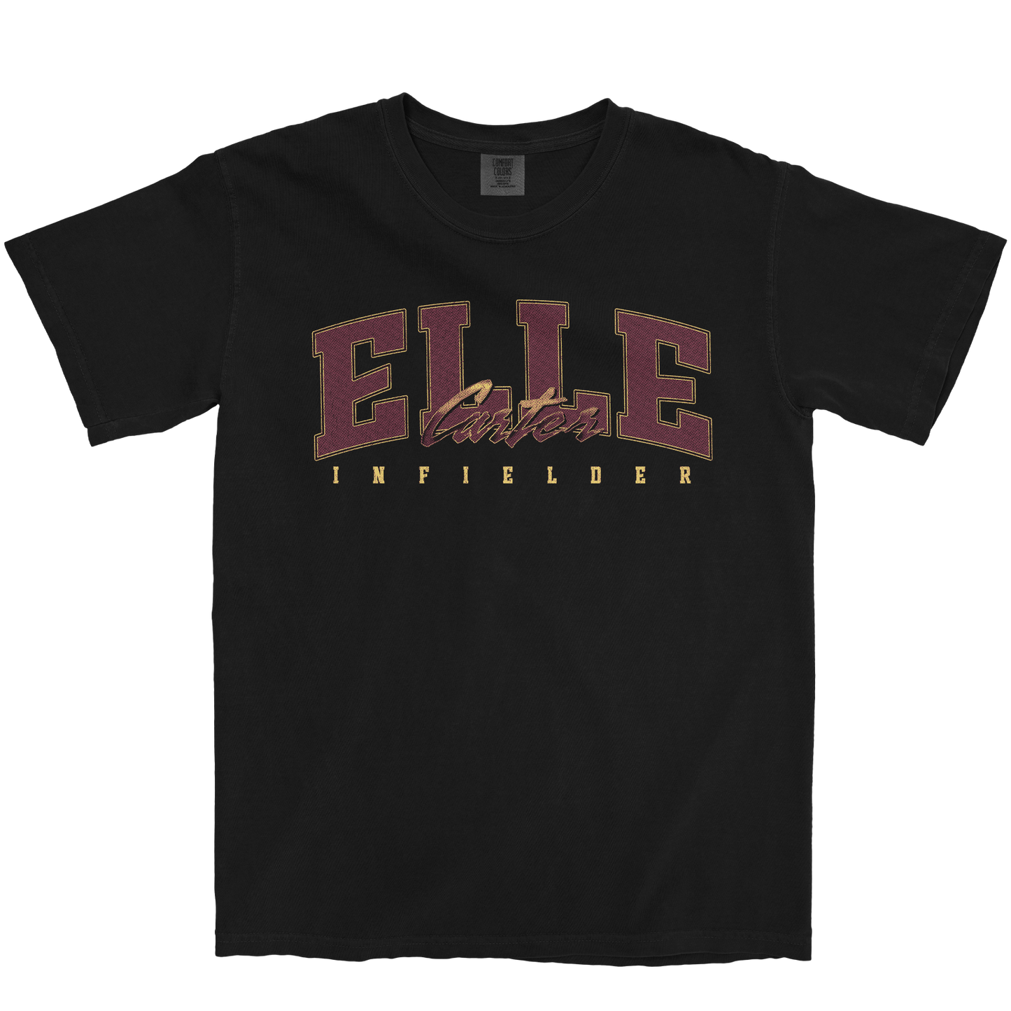 ELLE CARTER RETRO BLACK TEE
