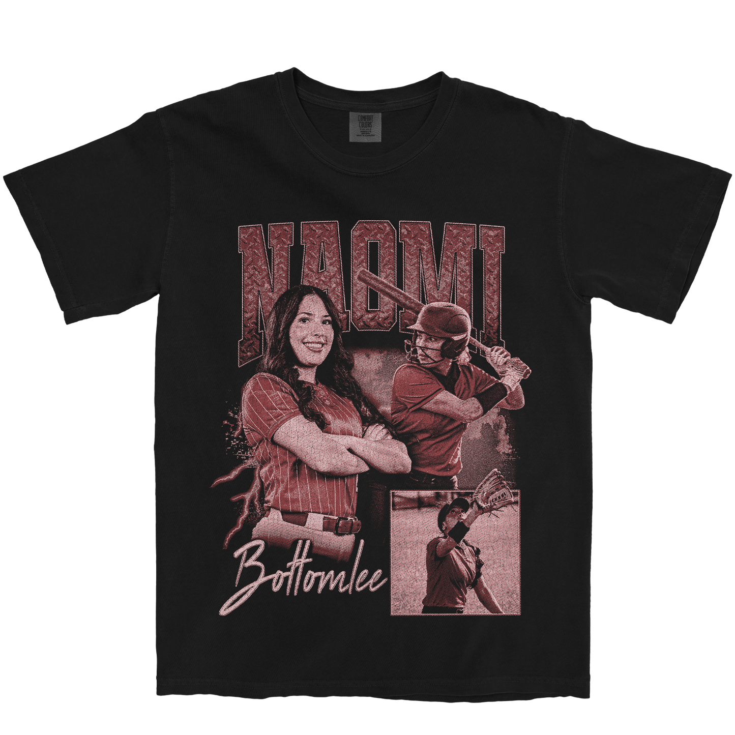 NAOMI BOTTOMLEE GRAPHIC BLACK TEE