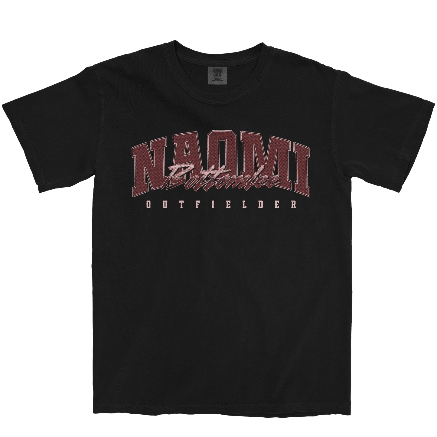 NAOMI BOTTOMLEE RETRO BLACK TEE