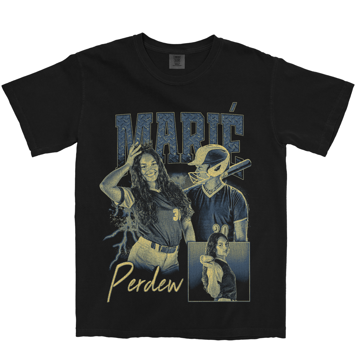 MARIÉ PERDEW GRAPHIC BLACK TEE