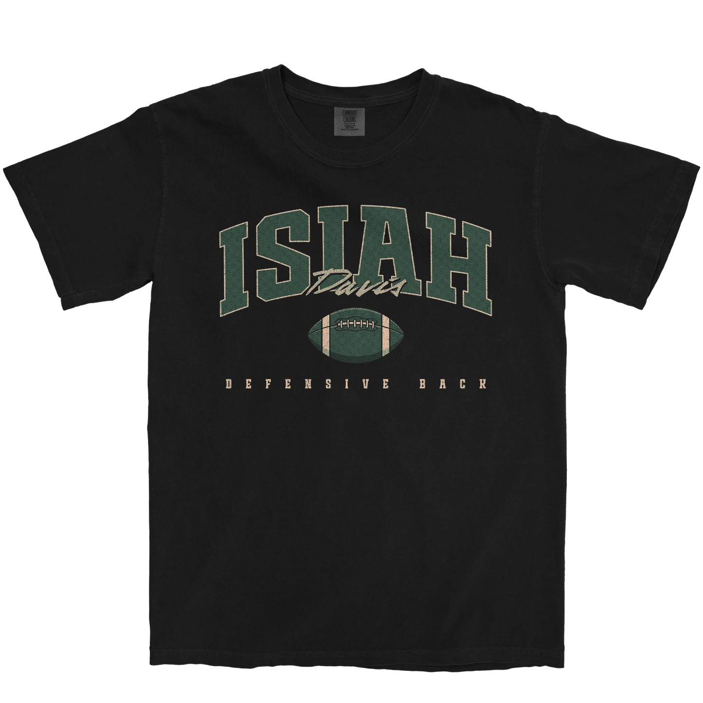 ISIAH DAVIS RETRO BLACK TEE