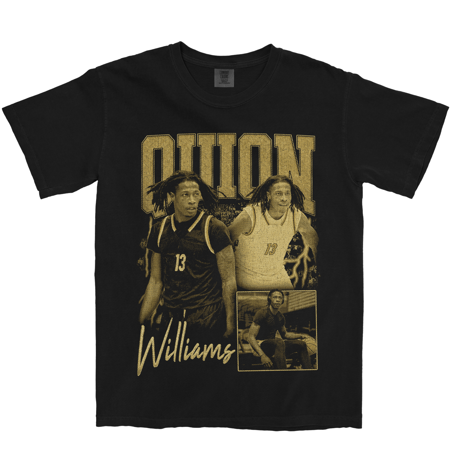 QUION WILLIAMS GRAPHIC BLACK TEE