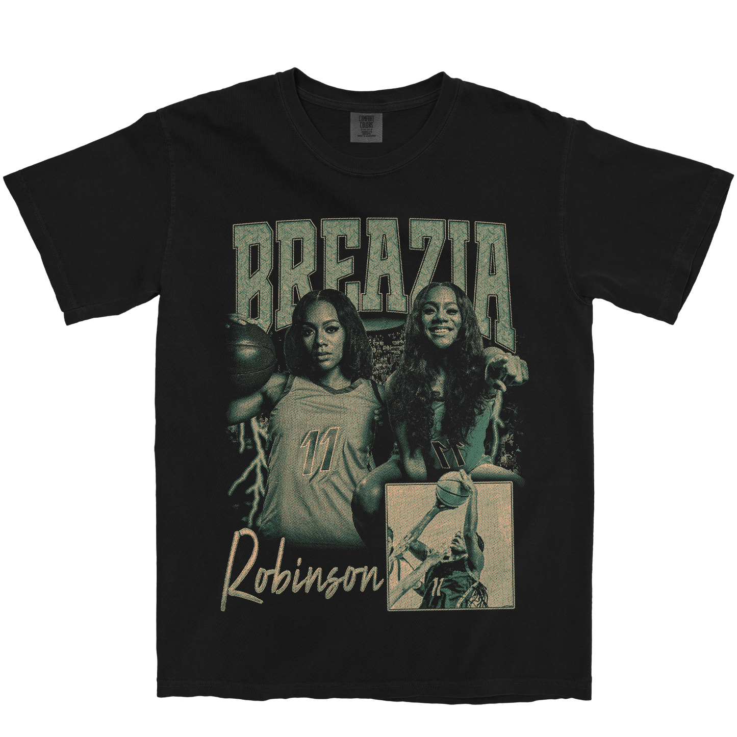 BREAZIA ROBINSON GRAPHIC BLACK TEE