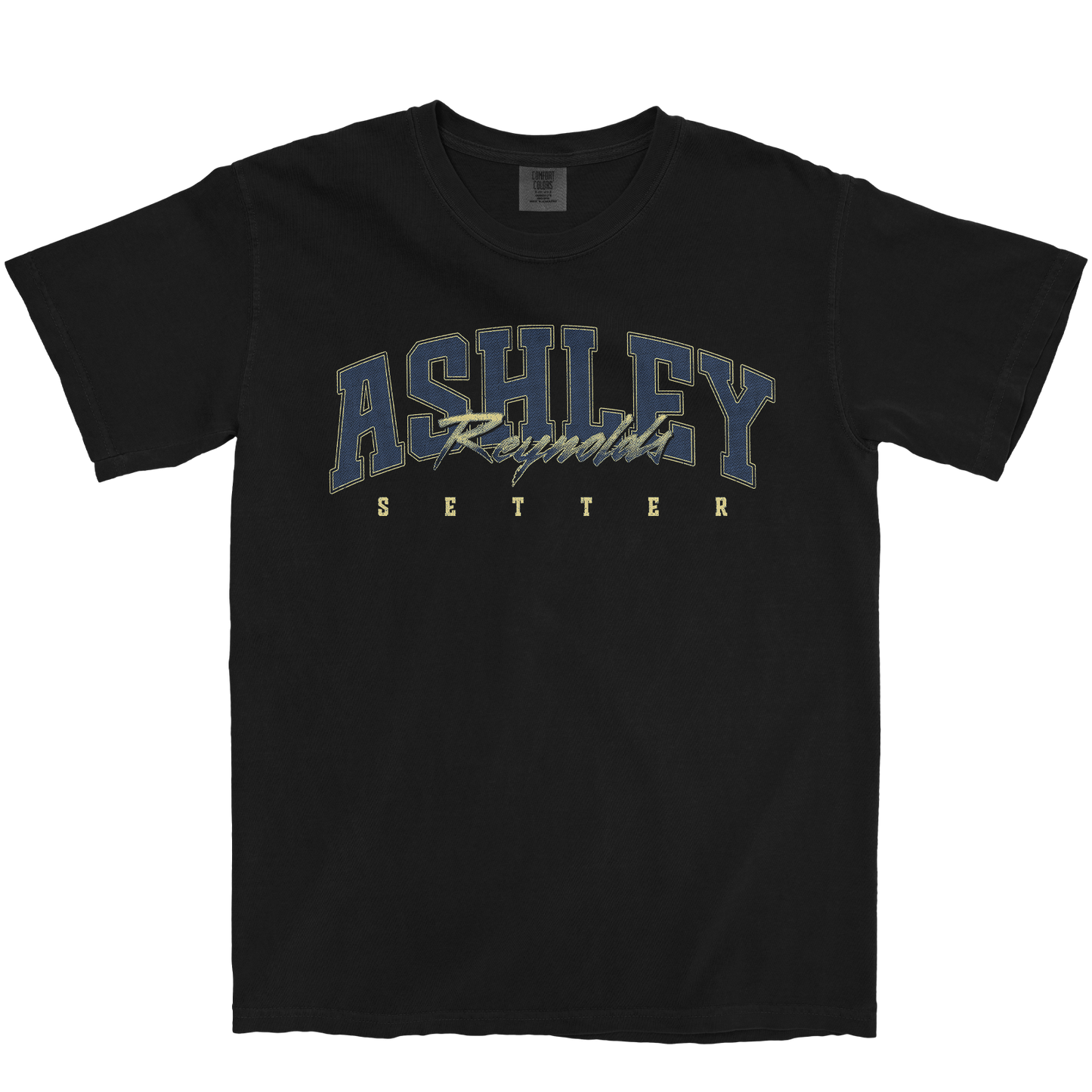 ASHLEY REYNOLDS RETRO BLACK TEE