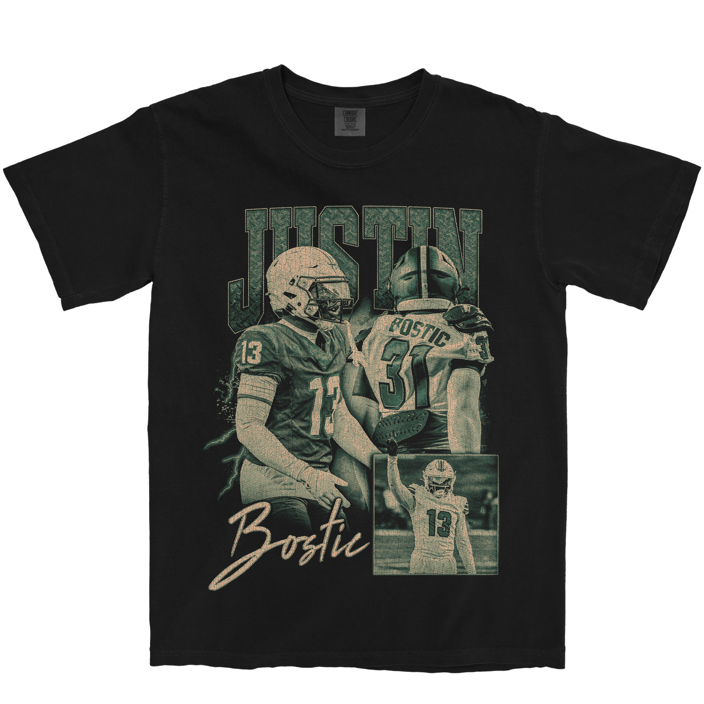 JUSTIN BOSTIC GRAPHIC BLACK TEE