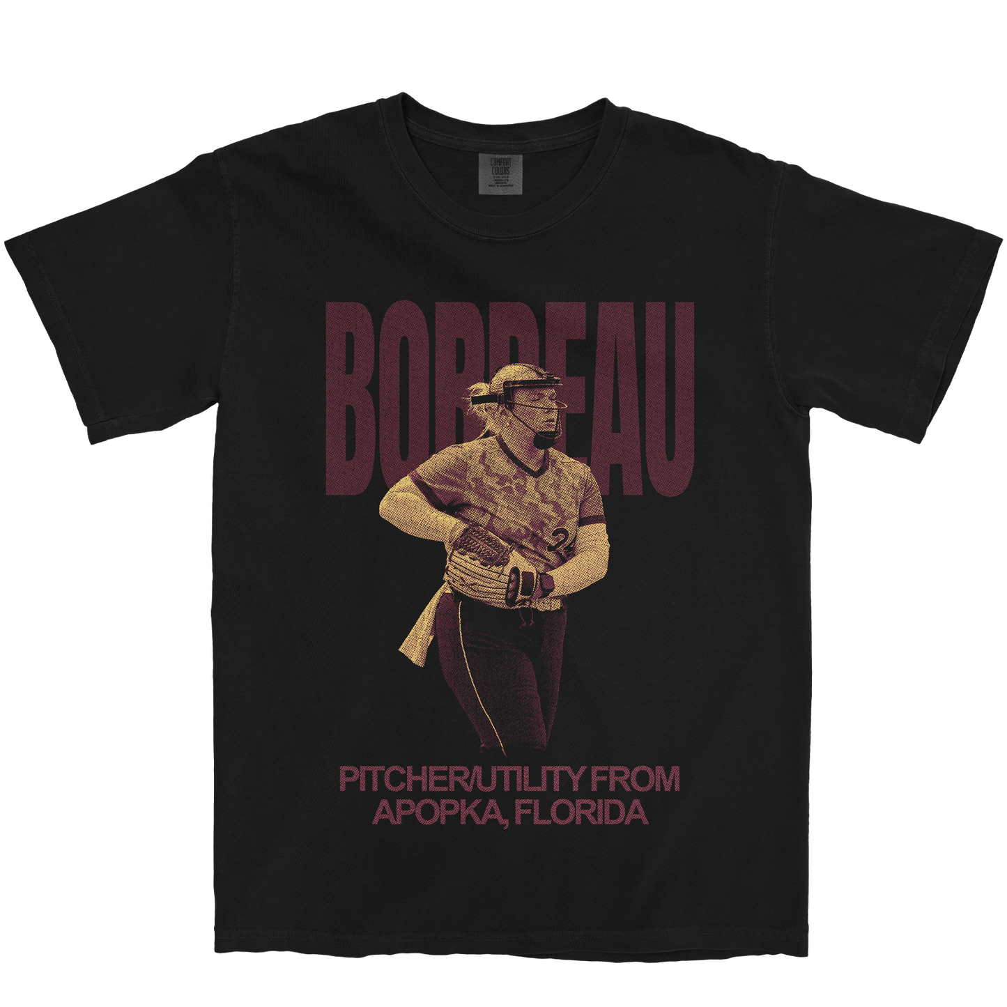 BRISTIN BORDEAU VINTAGE BLACK TEE