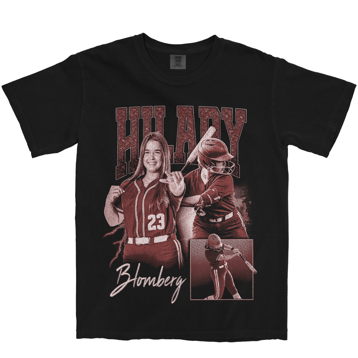 HILARY BLOMBERG GRAPHIC BLACK TEE