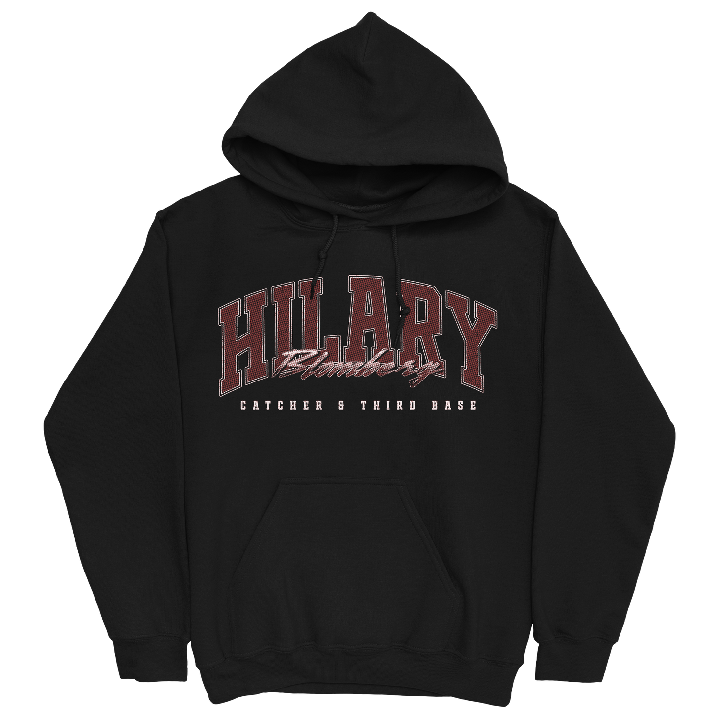 HILARY BLOMBERG RETRO BLACK HOODIE