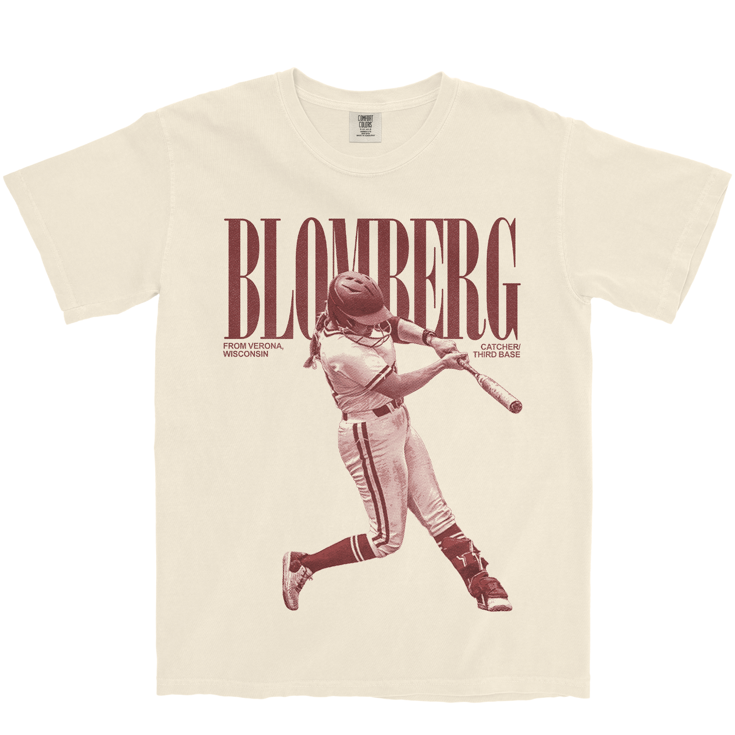 HILARY BLOMBERG VINTAGE IVORY TEE