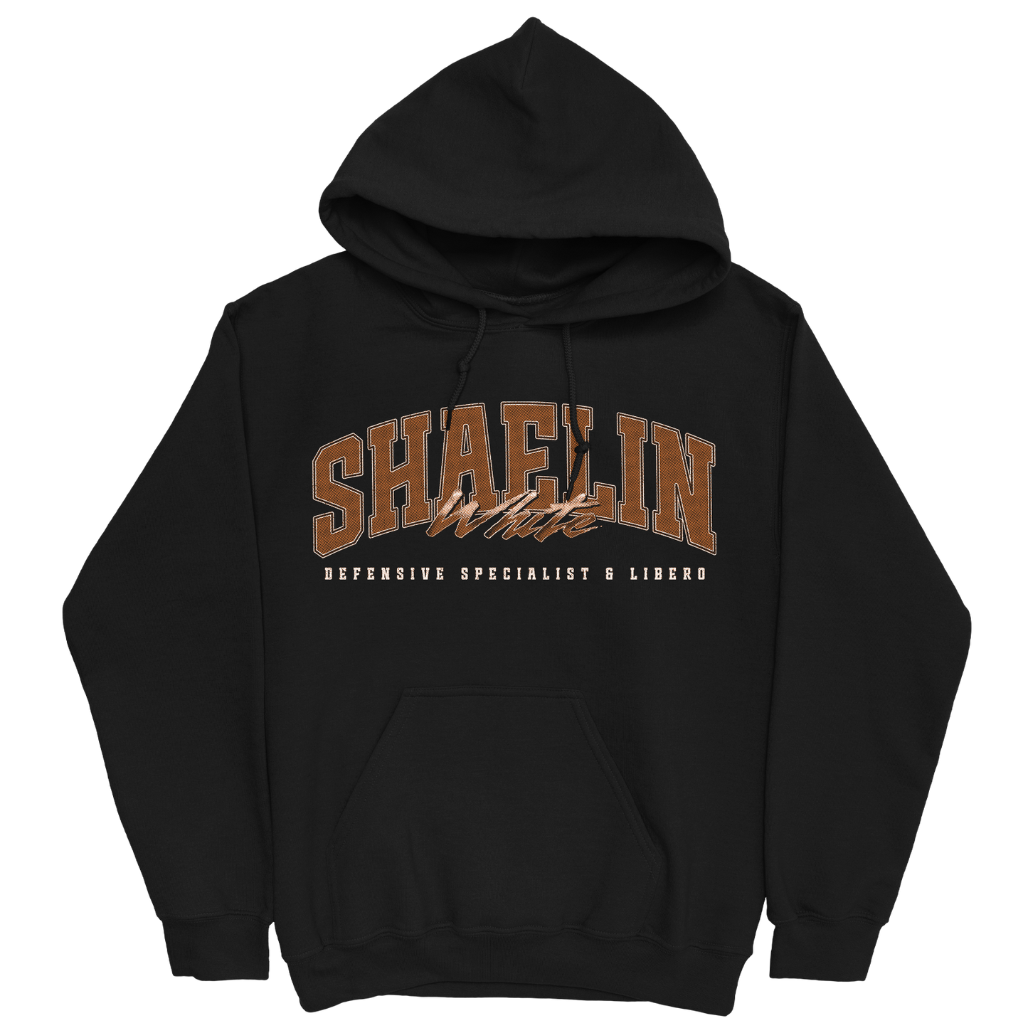 SHAELIN WHITE RETRO BLACK HOODIE