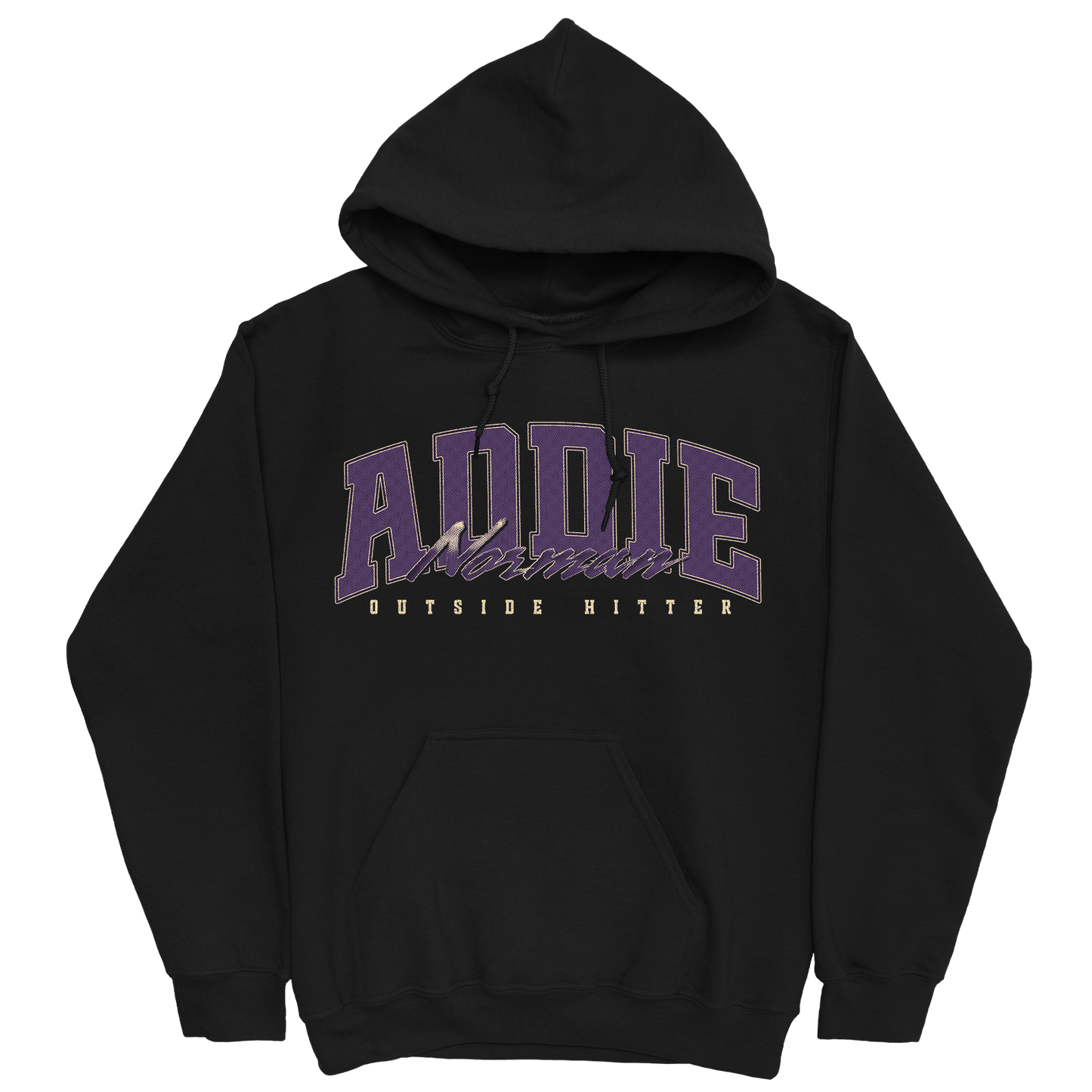 ADDIE NORMAN RETRO BLACK HOODIE
