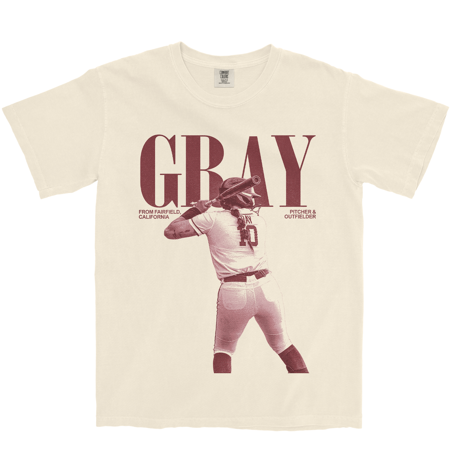 HAZYL GRAY VINTAGE IVORY TEE