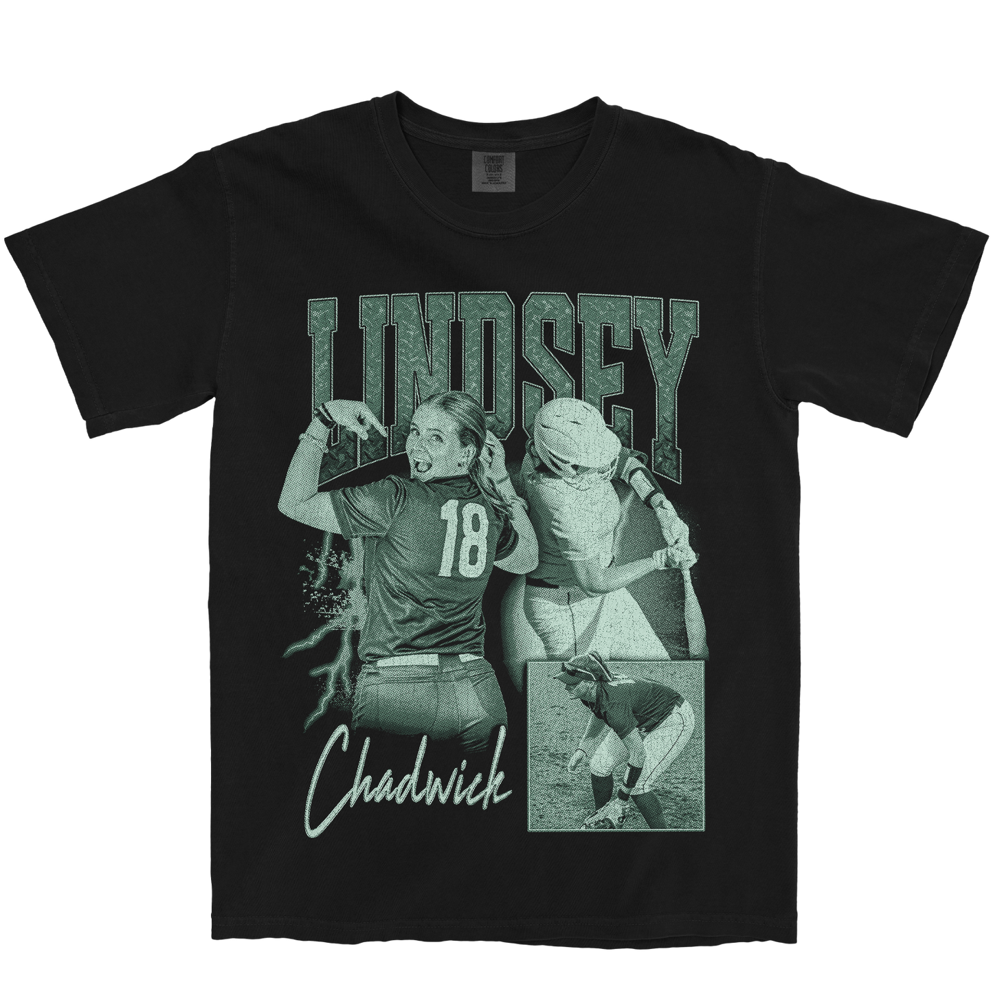 LINDSEY CHADWICK GRAPHIC BLACK TEE