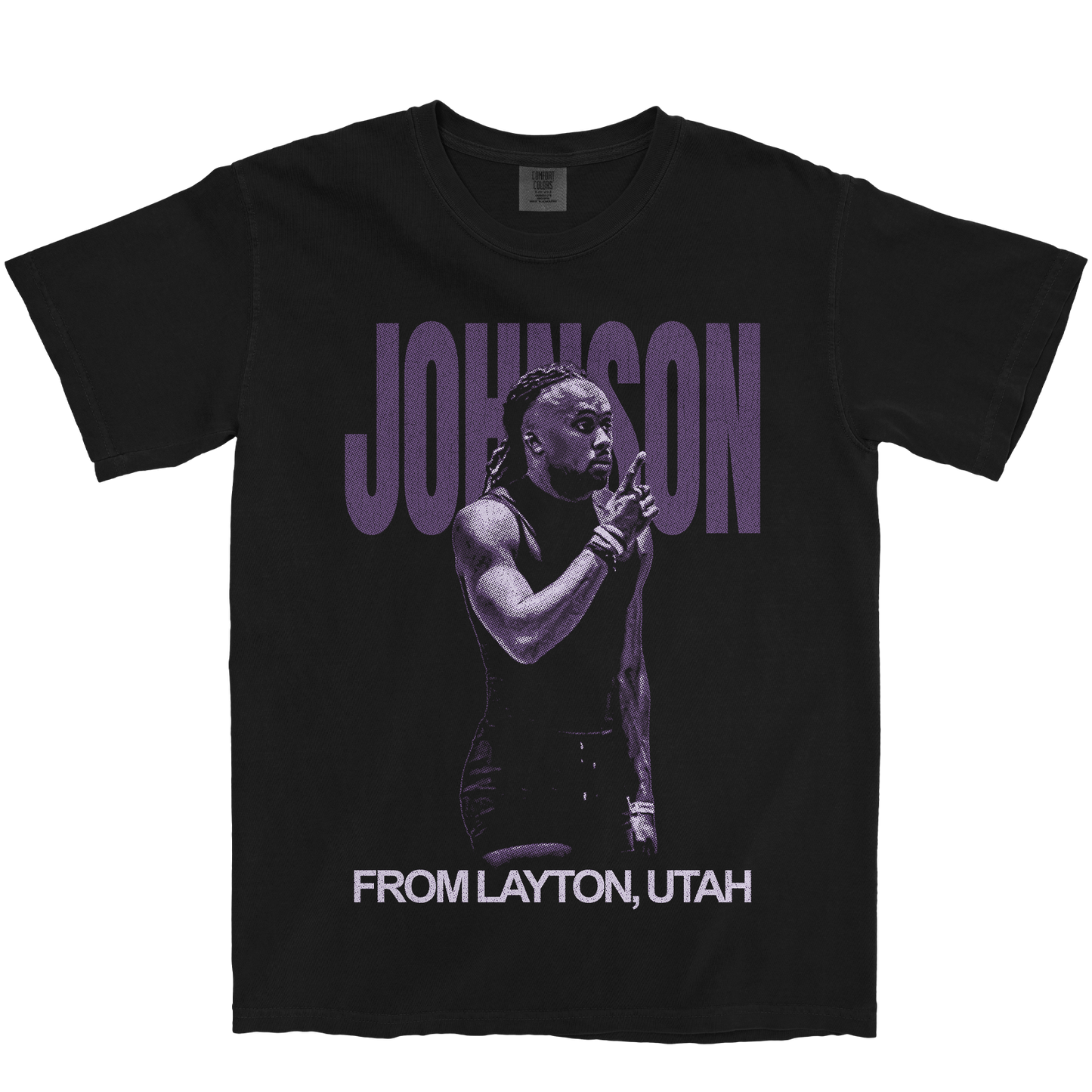 MALIK JOHNSON VINTAGE BLACK TEE