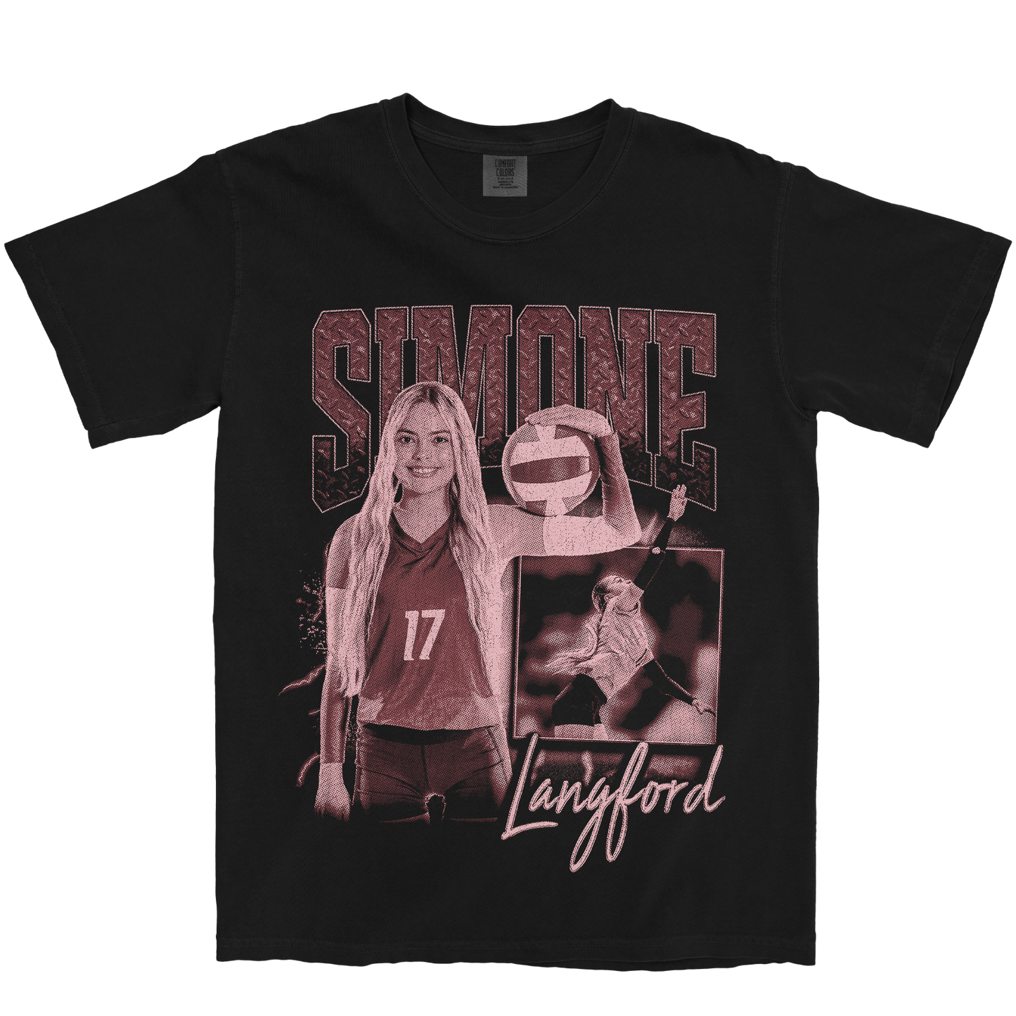 SIMONE LANGFORD GRAPHIC BLACK TEE
